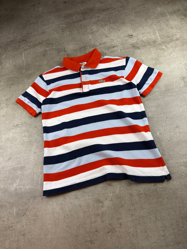 Lacoste Vintage Striped Polo Shirt - Multicolor / Orange Blue