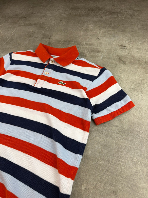 Lacoste Vintage Striped Polo Shirt - Multicolor / Orange Blue