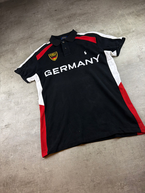 Ralph Lauren Vintage Germany Custom Polo Shirt - Black / Red / White
