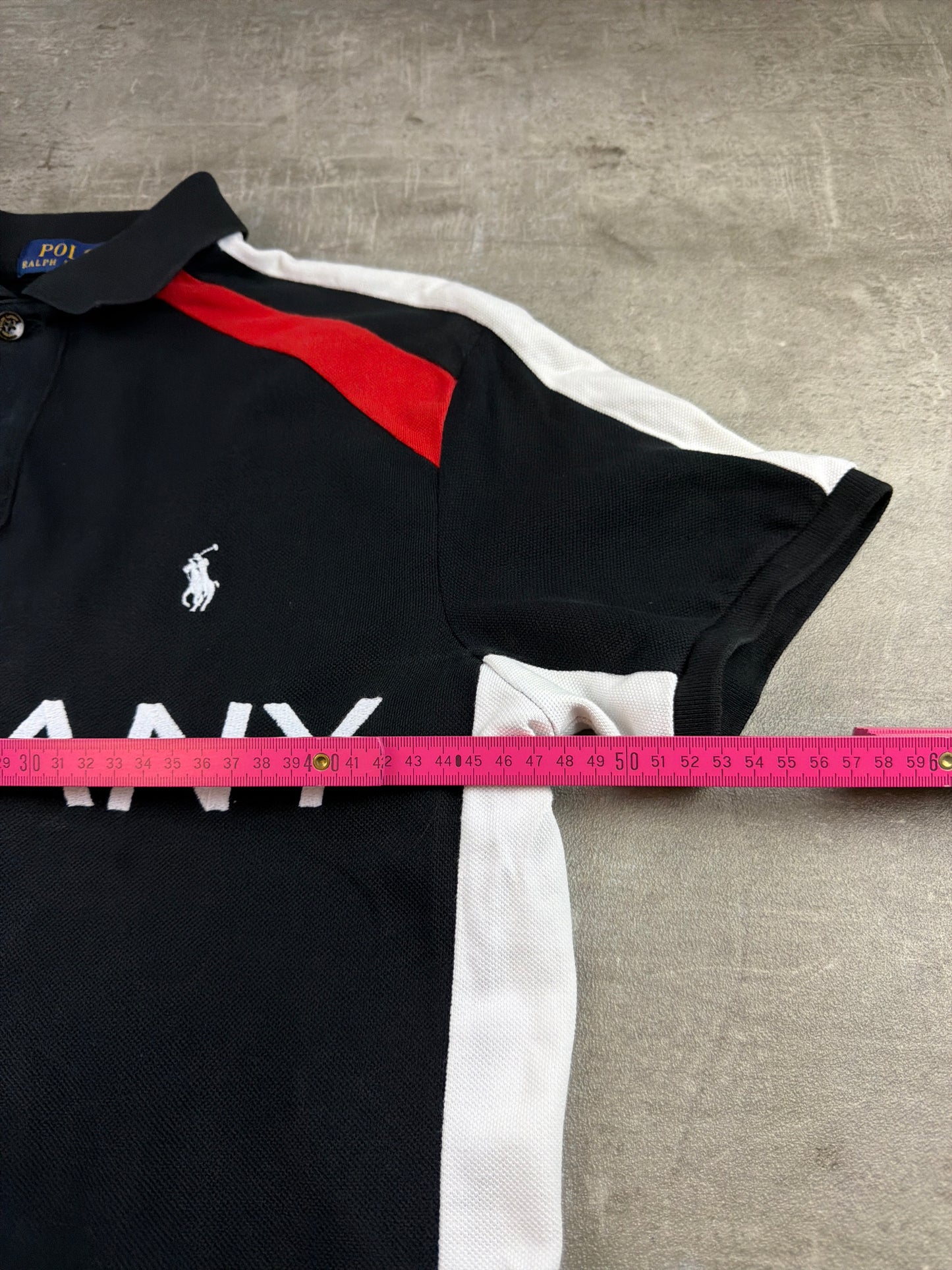 Ralph Lauren Vintage Germany Custom Polo Shirt - Black / Red / White