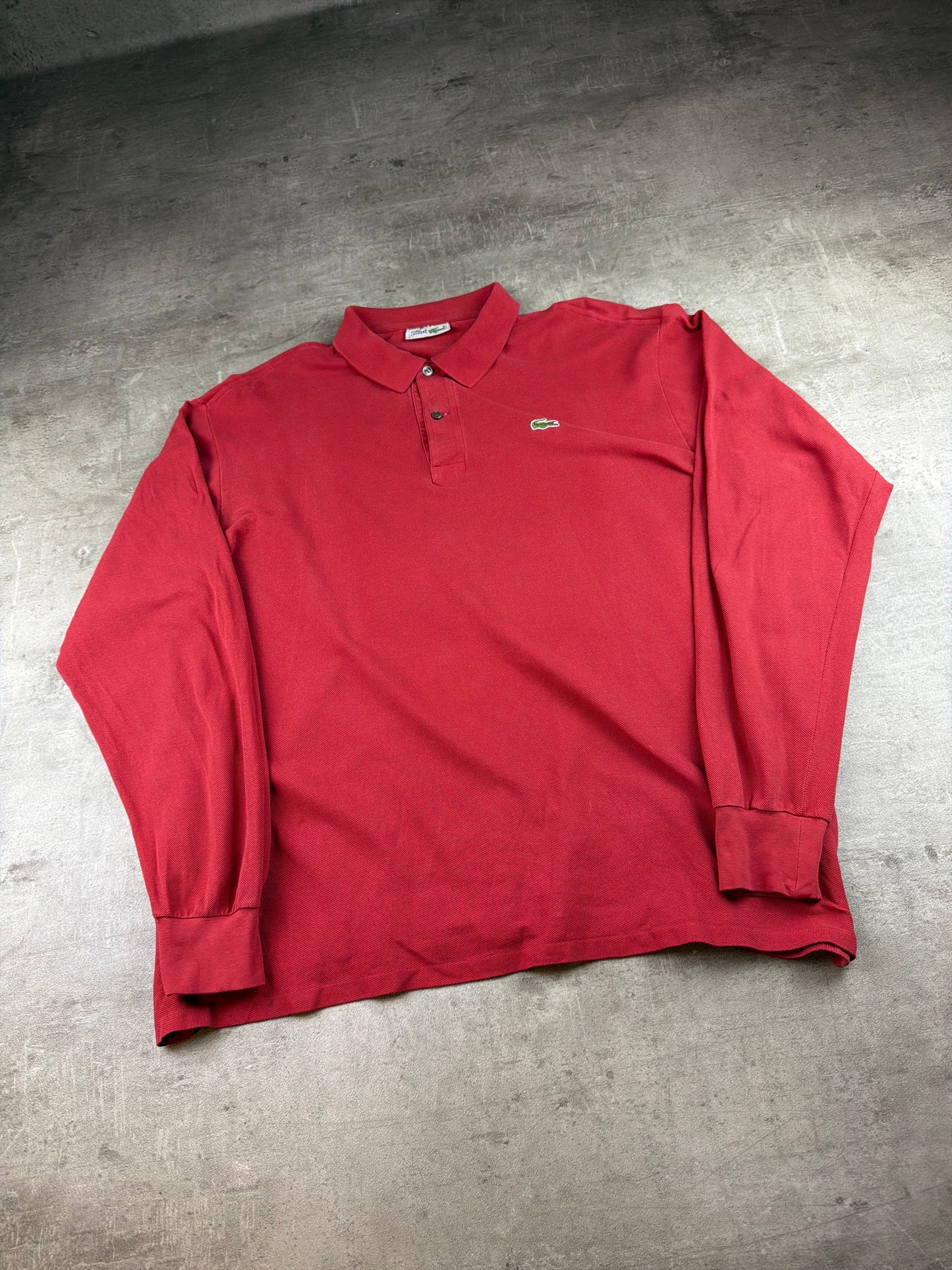 Chemise Lacoste Vintage Longsleeve Polo - Bright Red