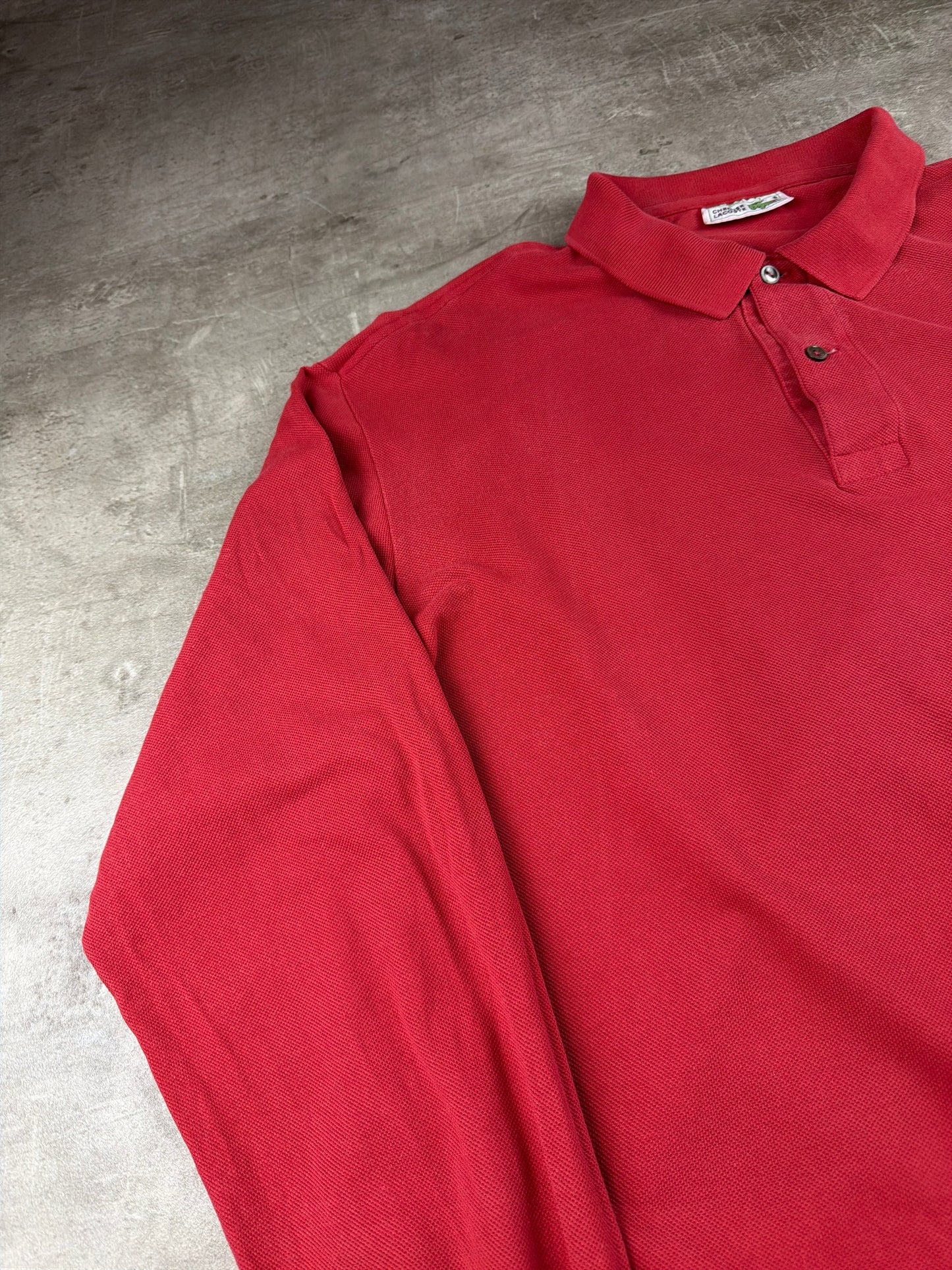 Chemise Lacoste Vintage Longsleeve Polo - Bright Red