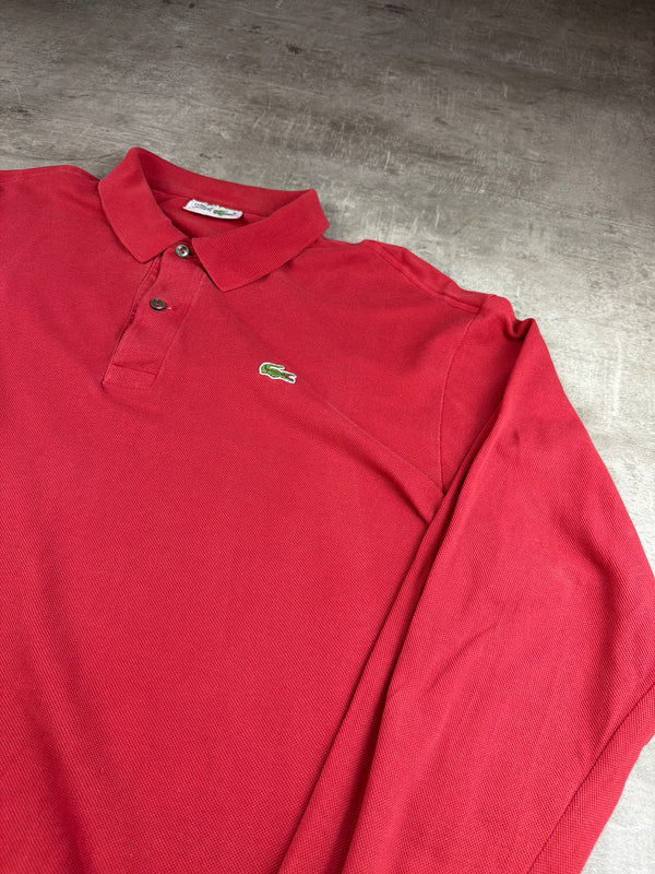 Chemise Lacoste Vintage Longsleeve Polo - Bright Red