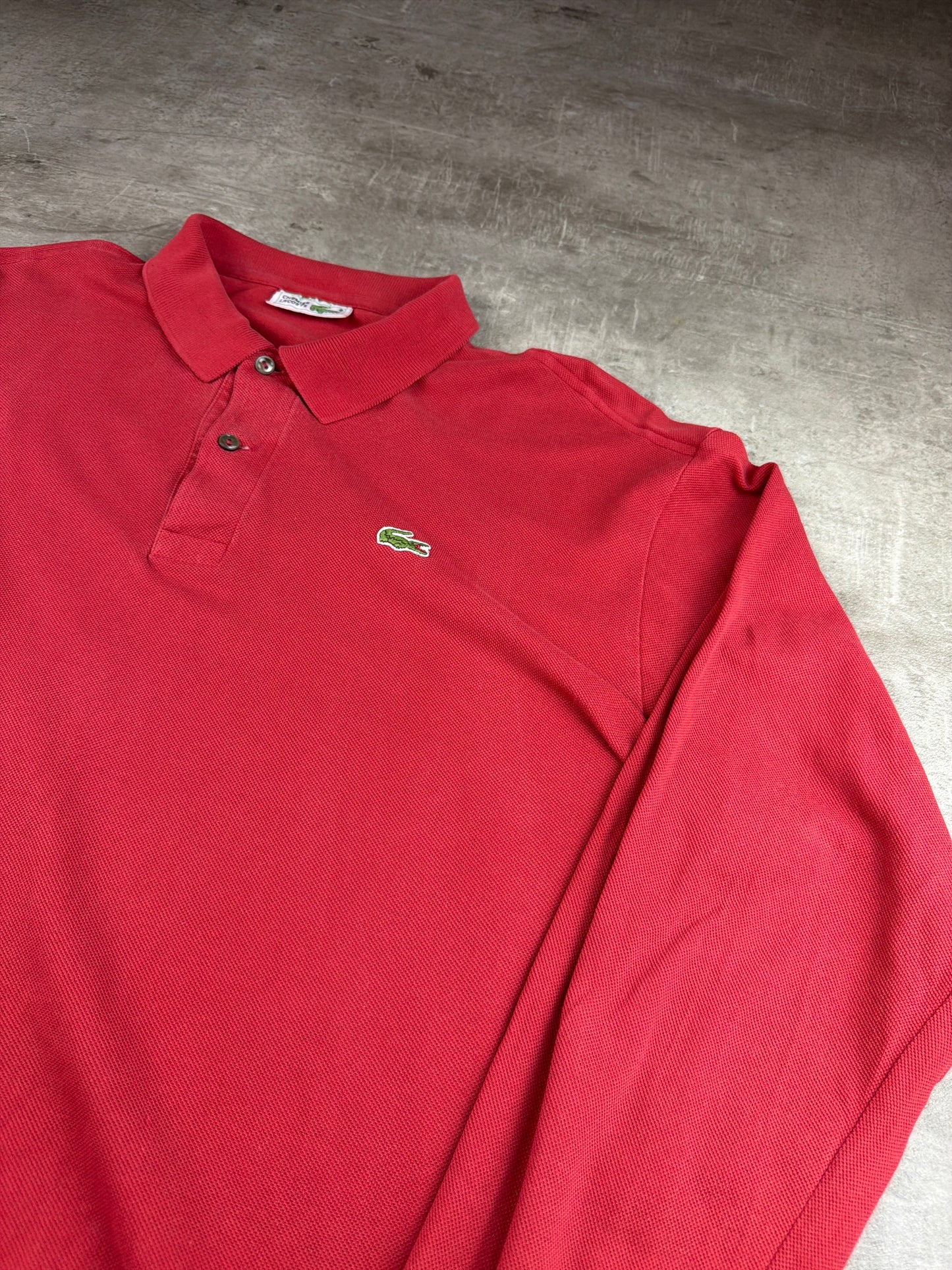 Chemise Lacoste Vintage Longsleeve Polo - Bright Red