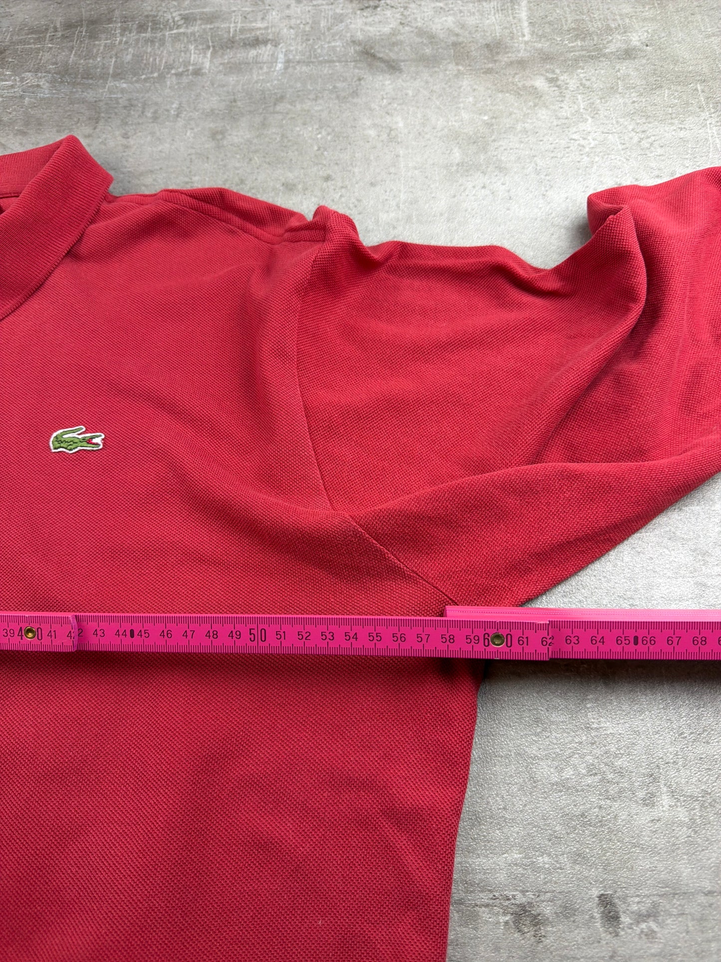 Chemise Lacoste Vintage Longsleeve Polo - Bright Red