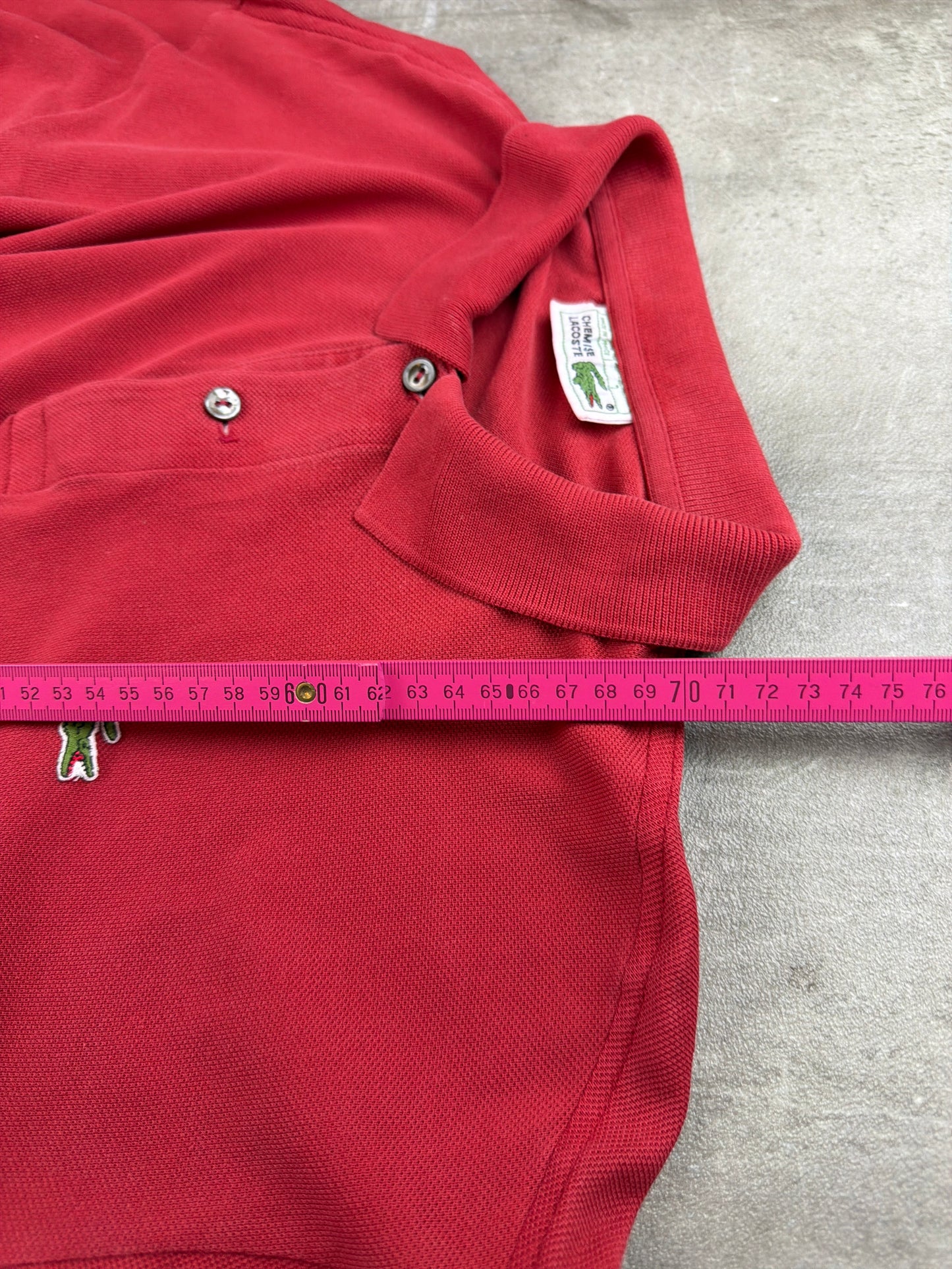 Chemise Lacoste Vintage Longsleeve Polo - Bright Red