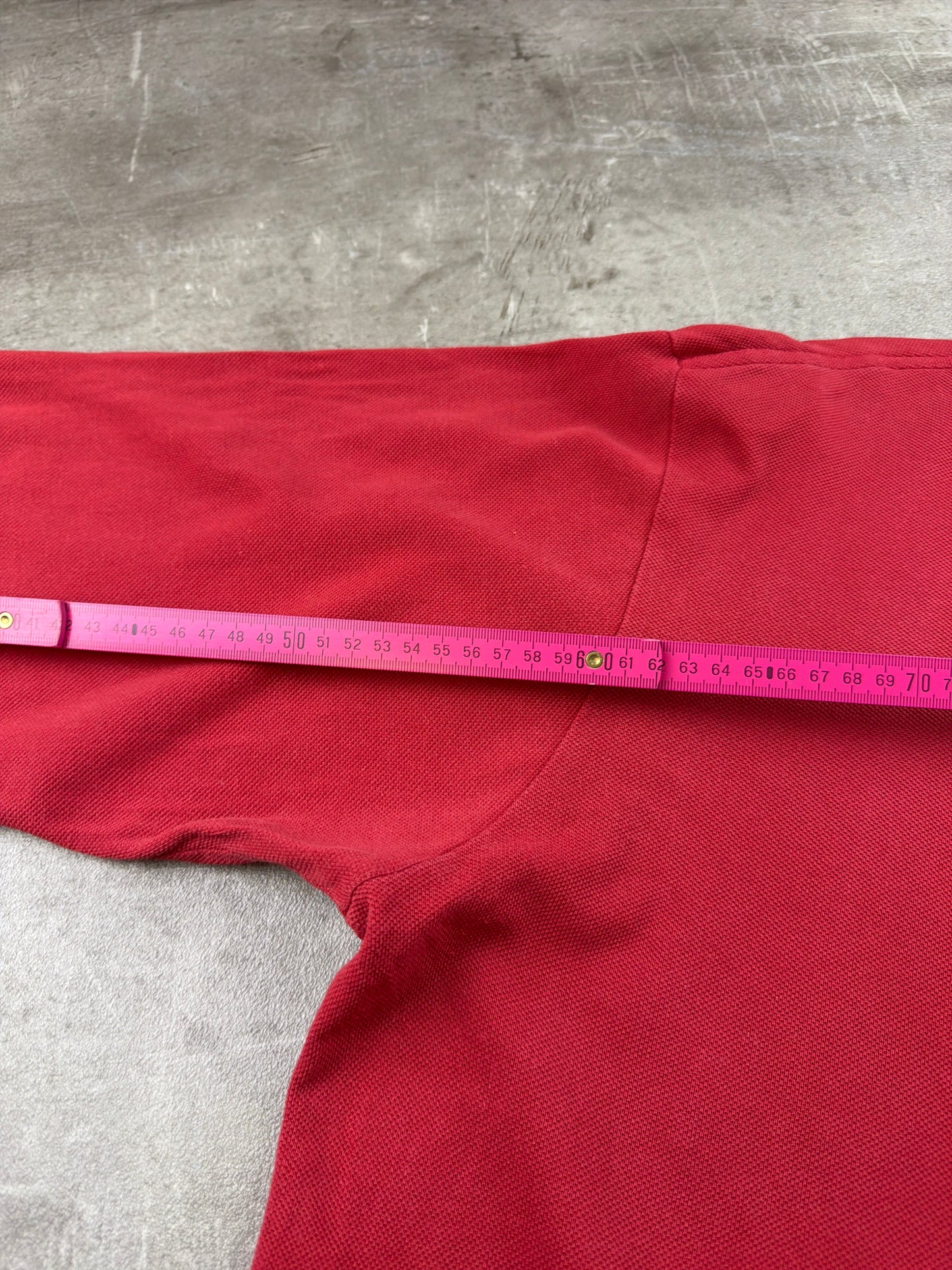 Chemise Lacoste Vintage Longsleeve Polo - Bright Red