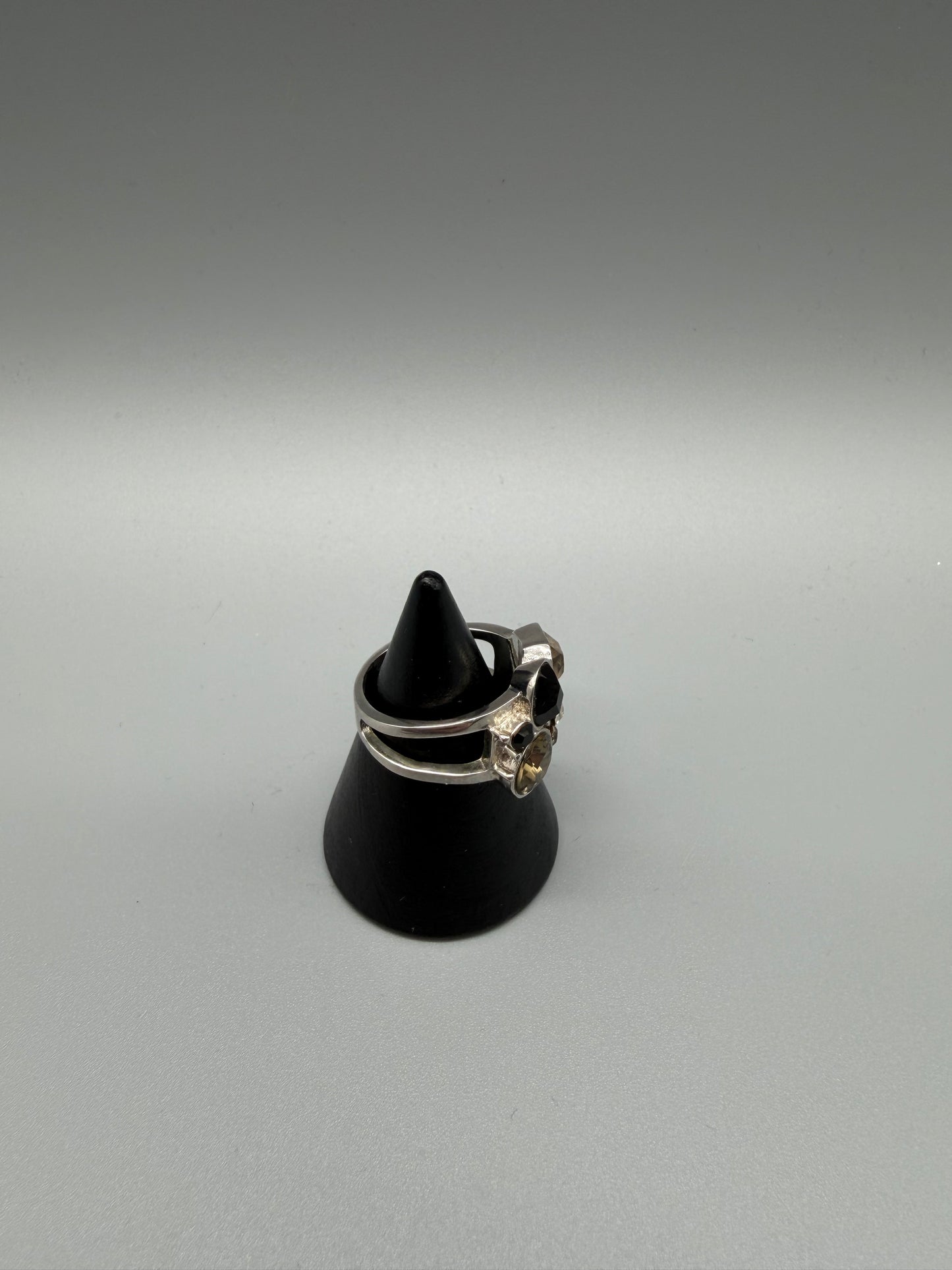 Pierre Lang Statement Chunky Gemstone Ring – Silver / Multi Crystal