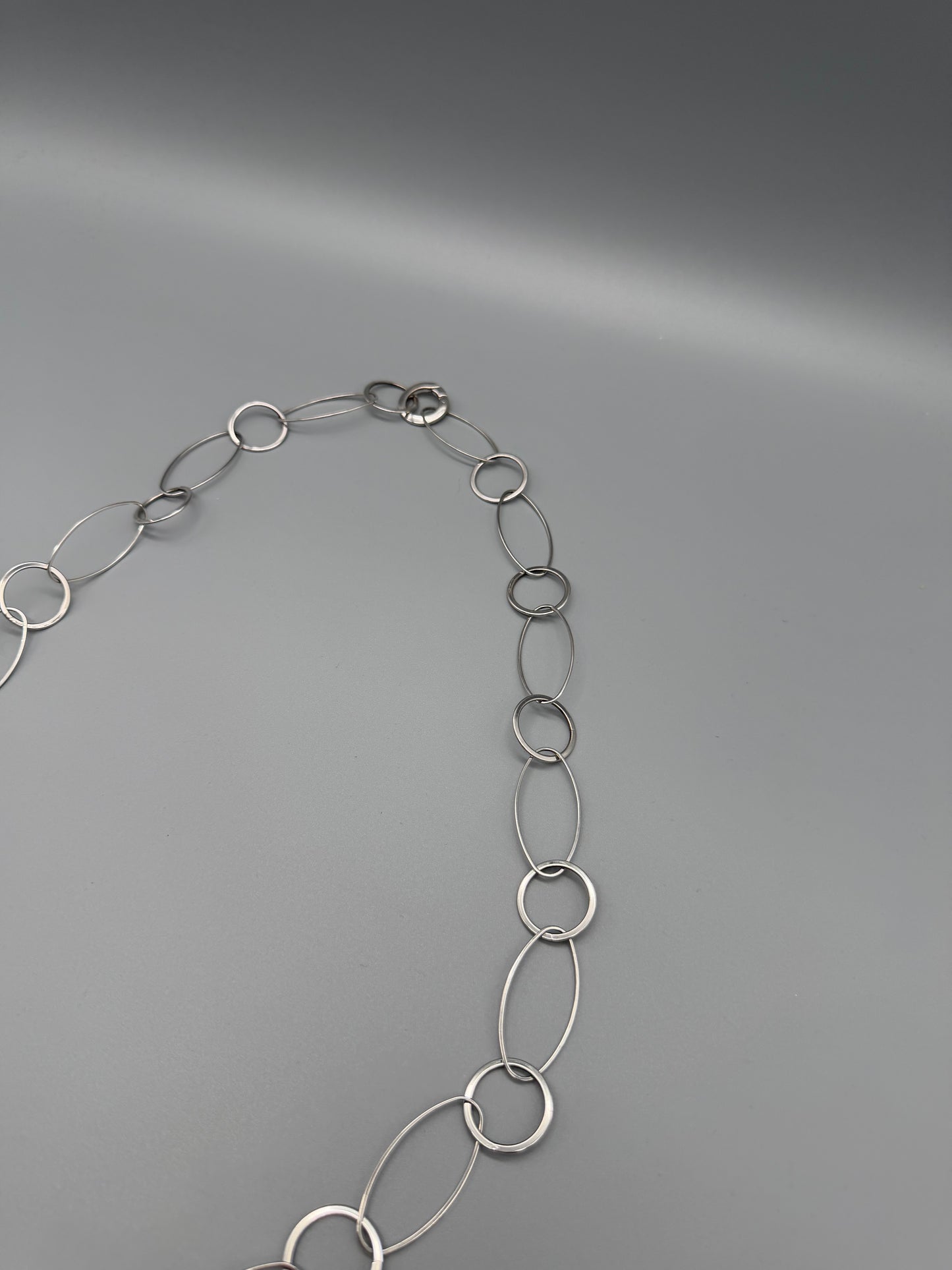Pierre Lang Statement Chain Belt / Necklace - Silver Cyber Oval Links