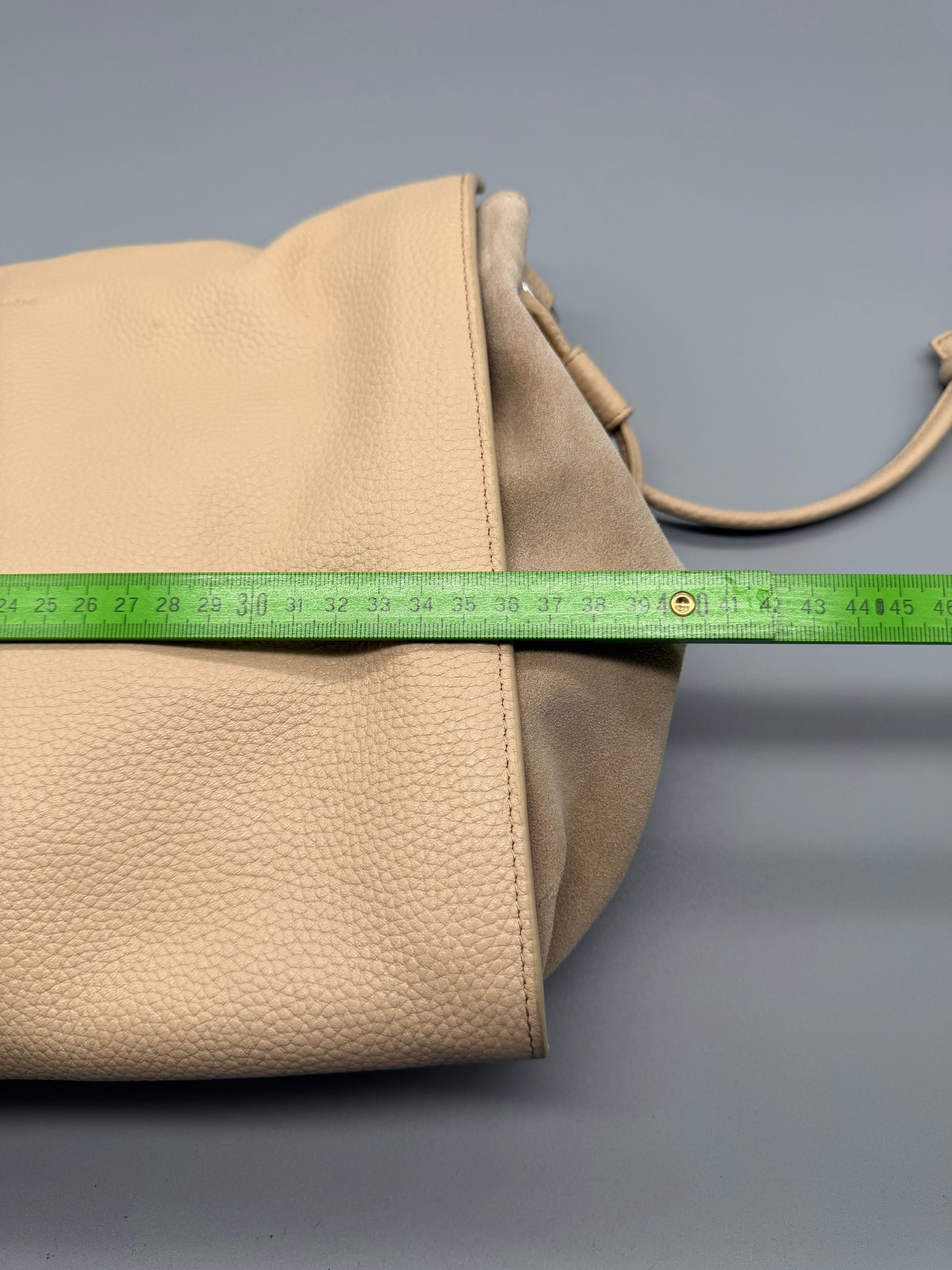 Indian Cobbler "Beige Leather" Slouchy Hobo Shoulder Bag - Clean Minimalist Y2K Vibe