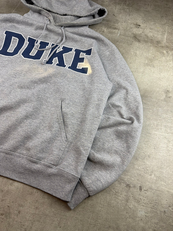 Vintage Champion "Duke University" College Boxy Hoodie – Heather Grey / Navy