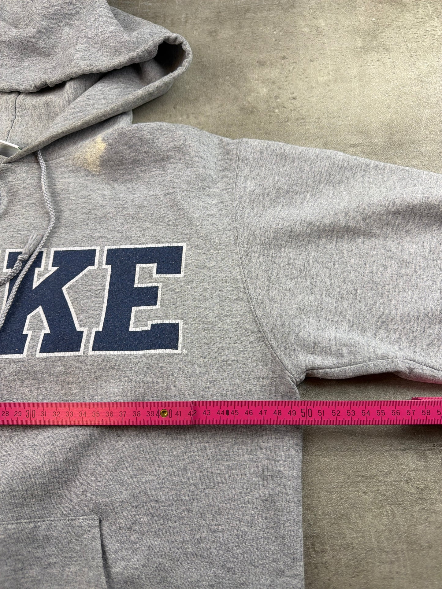 Vintage Champion "Duke University" College Boxy Hoodie – Heather Grey / Navy