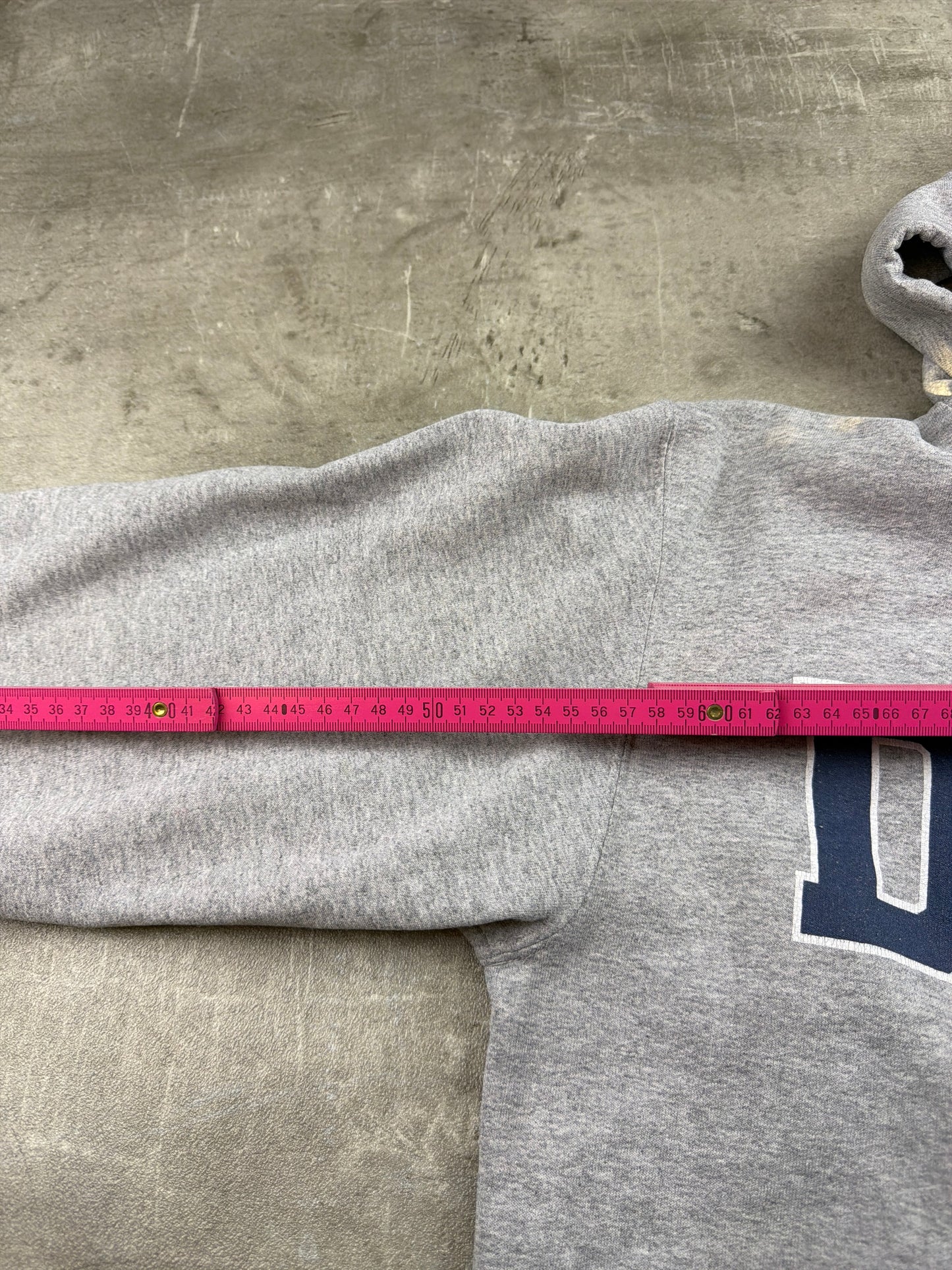 Vintage Champion "Duke University" College Boxy Hoodie – Heather Grey / Navy