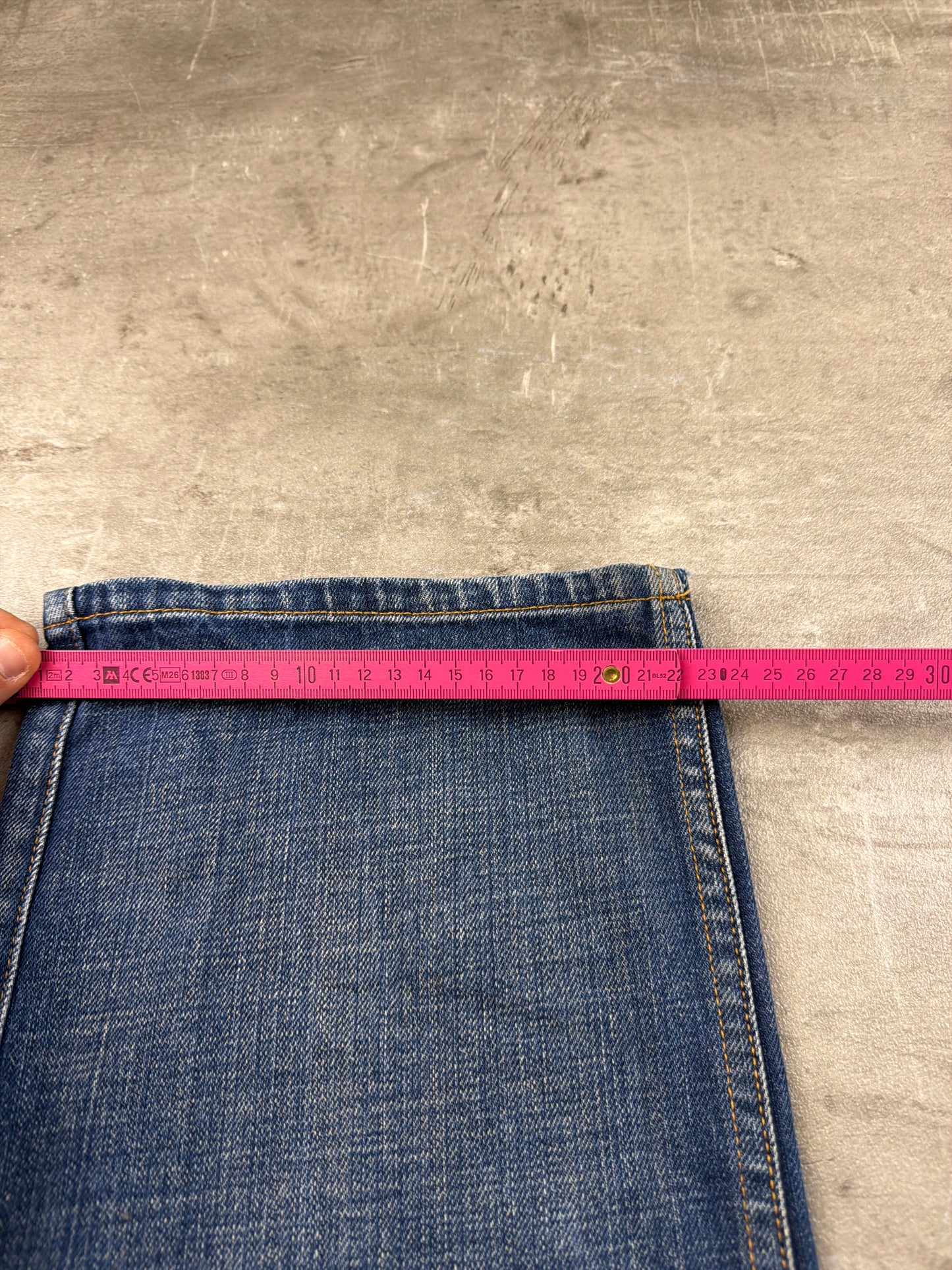 Mecca USA Y2K Studded Skater Denim Pants - Blue Wash