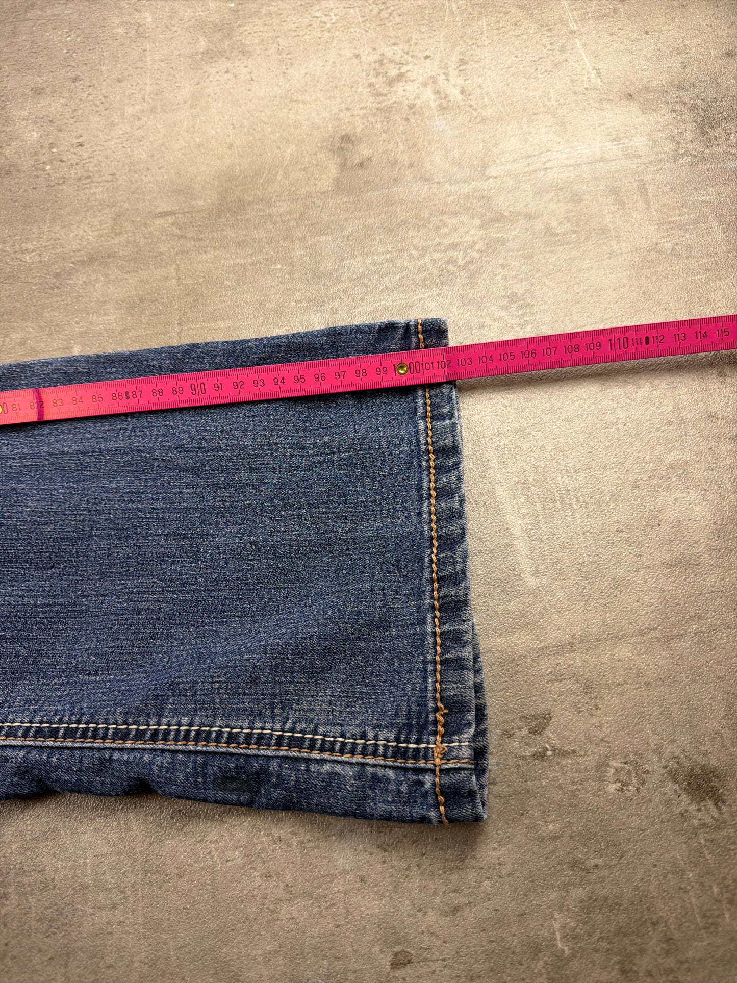 Amethyst Y2K Aesthetic Embroidered Flare Denim Jeans – Washed Blue / Low Waist