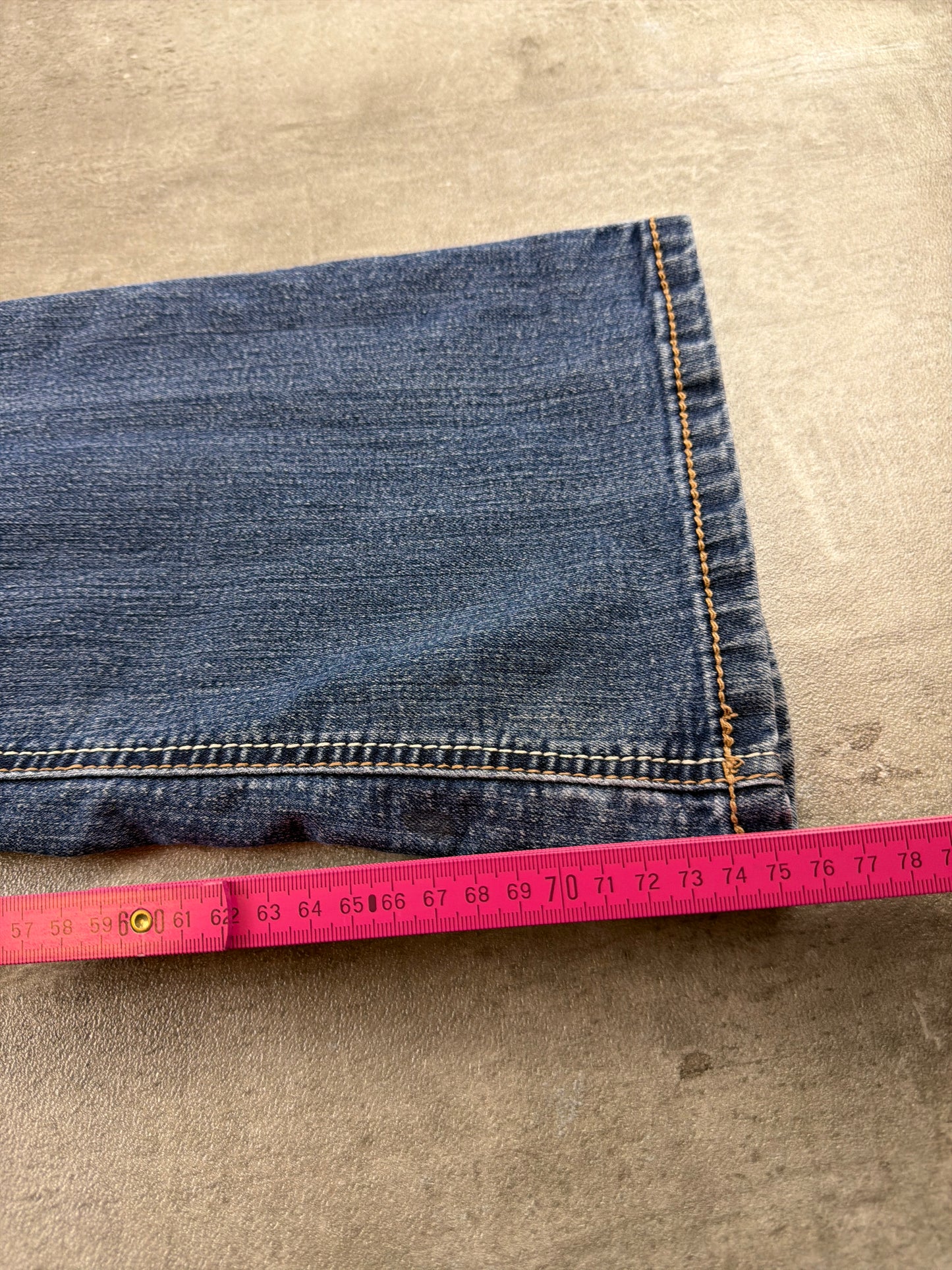 Amethyst Y2K Aesthetic Embroidered Flare Denim Jeans – Washed Blue / Low Waist