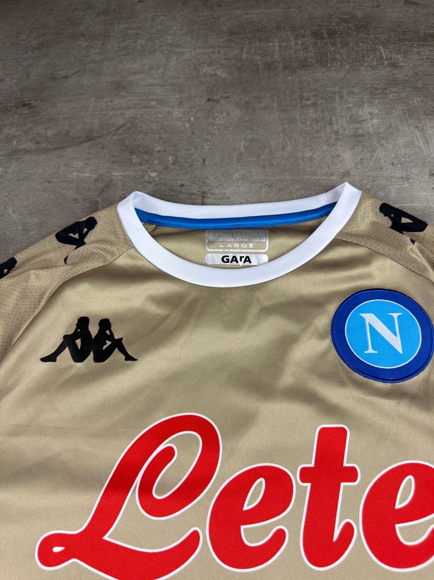 Kappa "SSC Napoli" Soccer Jersey - Khaki Gold / Y2K Sportswear