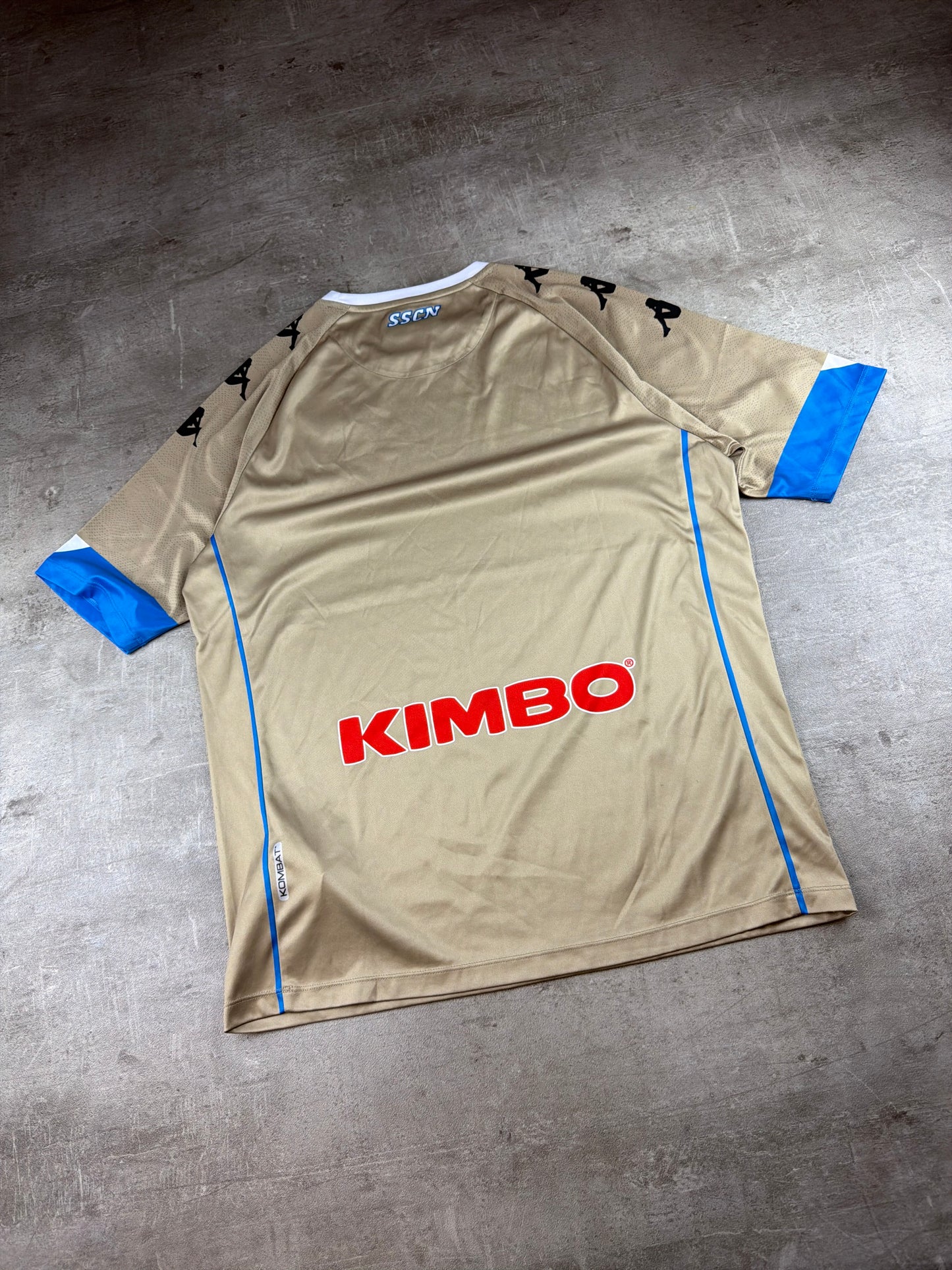 Kappa "SSC Napoli" Soccer Jersey - Khaki Gold / Y2K Sportswear