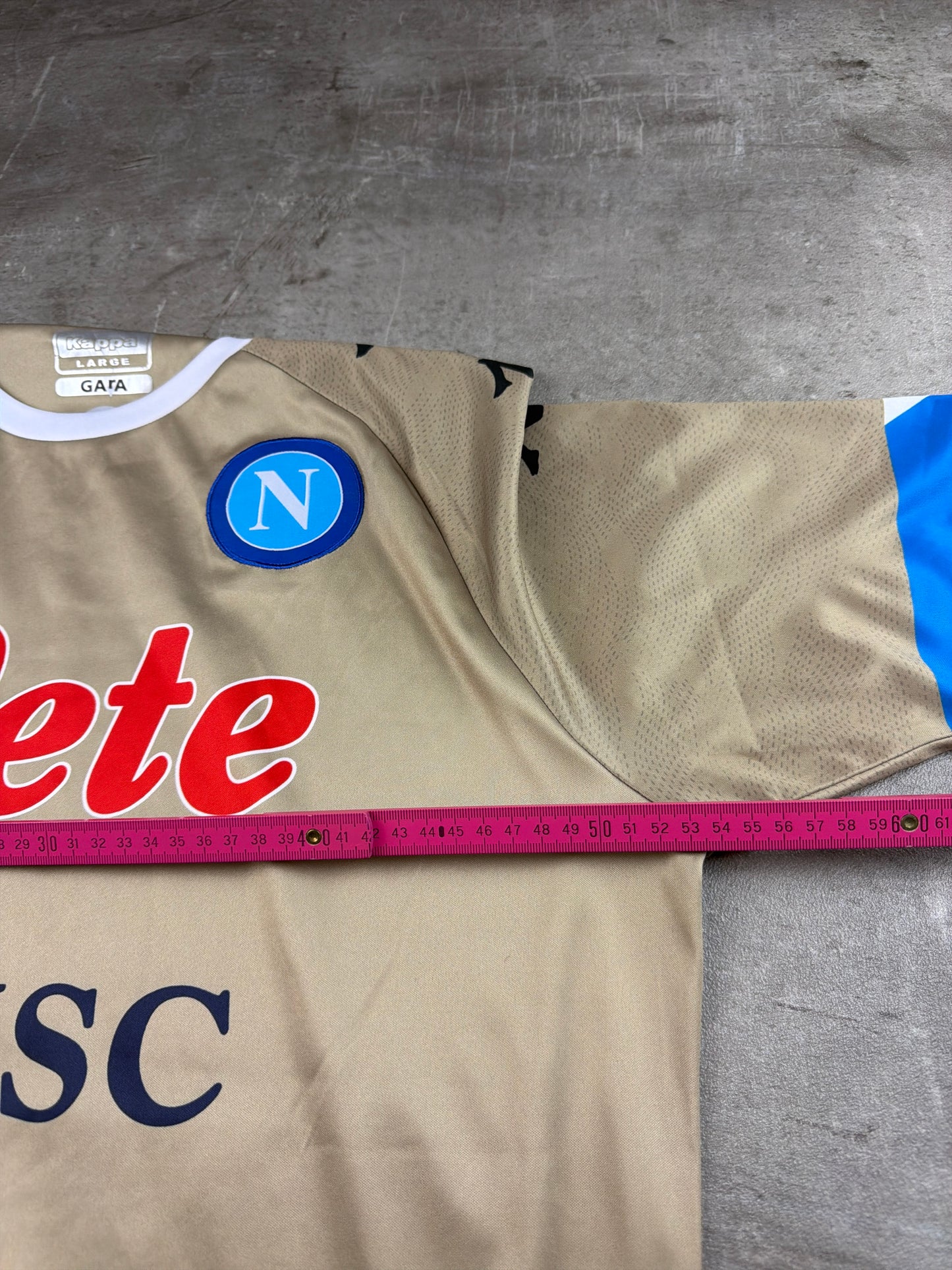 Kappa "SSC Napoli" Soccer Jersey - Khaki Gold / Y2K Sportswear