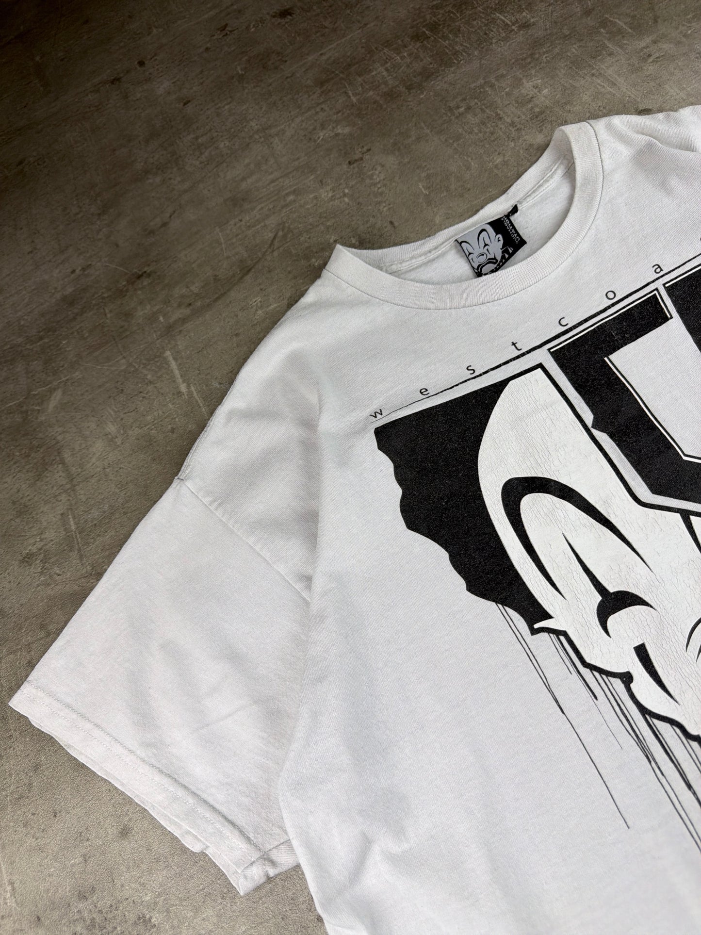 Joker Brand 77 West Coast "LA Clown" Graphic Tee – White / Y2K Streetwear