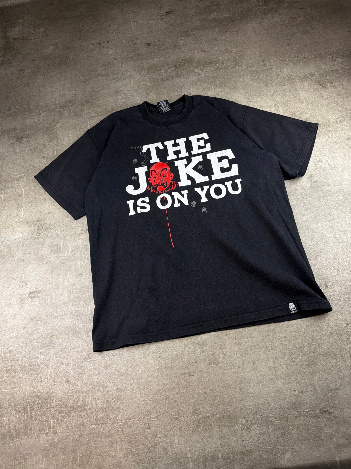 Joker Brand Rare 00s "The Joke Is On You" Graphic T-Shirt - Streetwear Black / Red