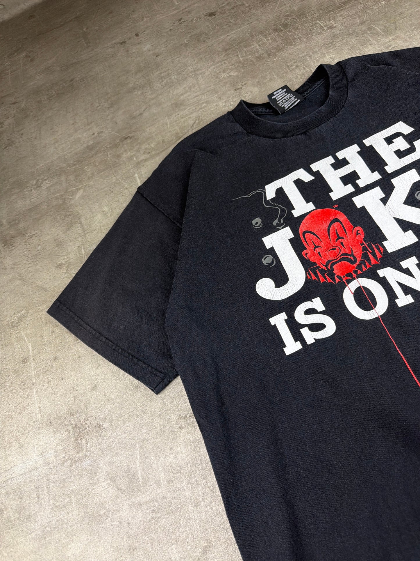 Joker Brand Rare 00s "The Joke Is On You" Graphic T-Shirt - Streetwear Black / Red