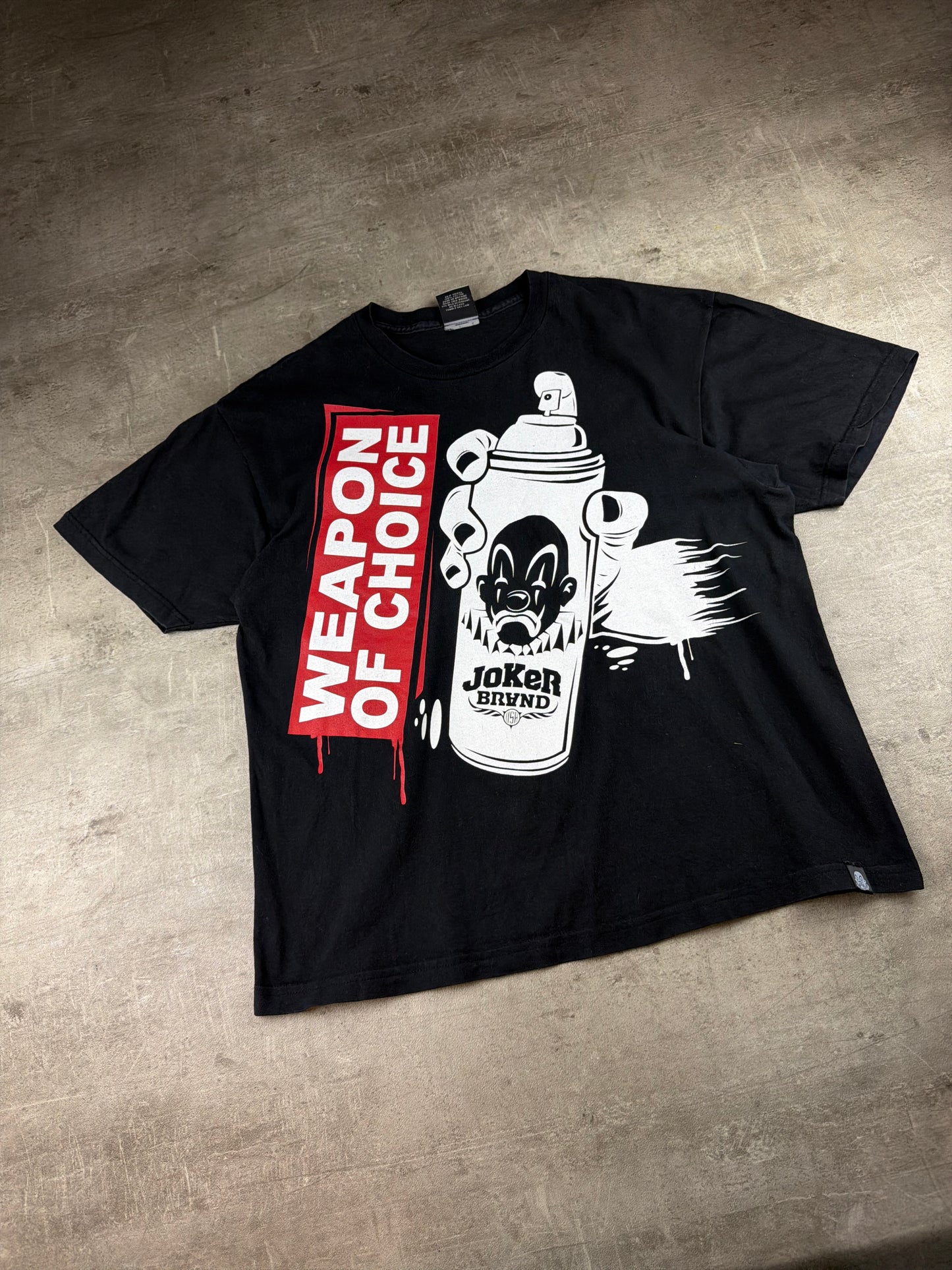 Joker Brand "Weapon of Choice" Graphic Tee – Black / Streetwear Y2K