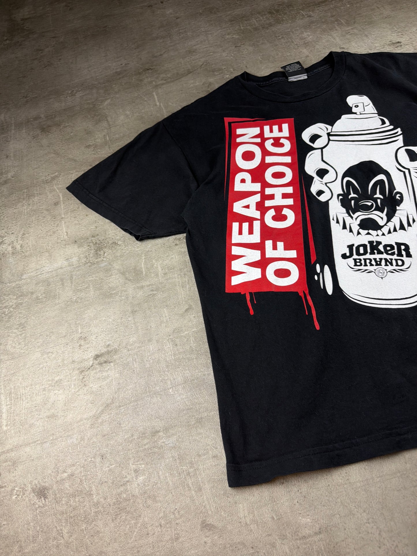 Joker Brand "Weapon of Choice" Graphic Tee – Black / Streetwear Y2K