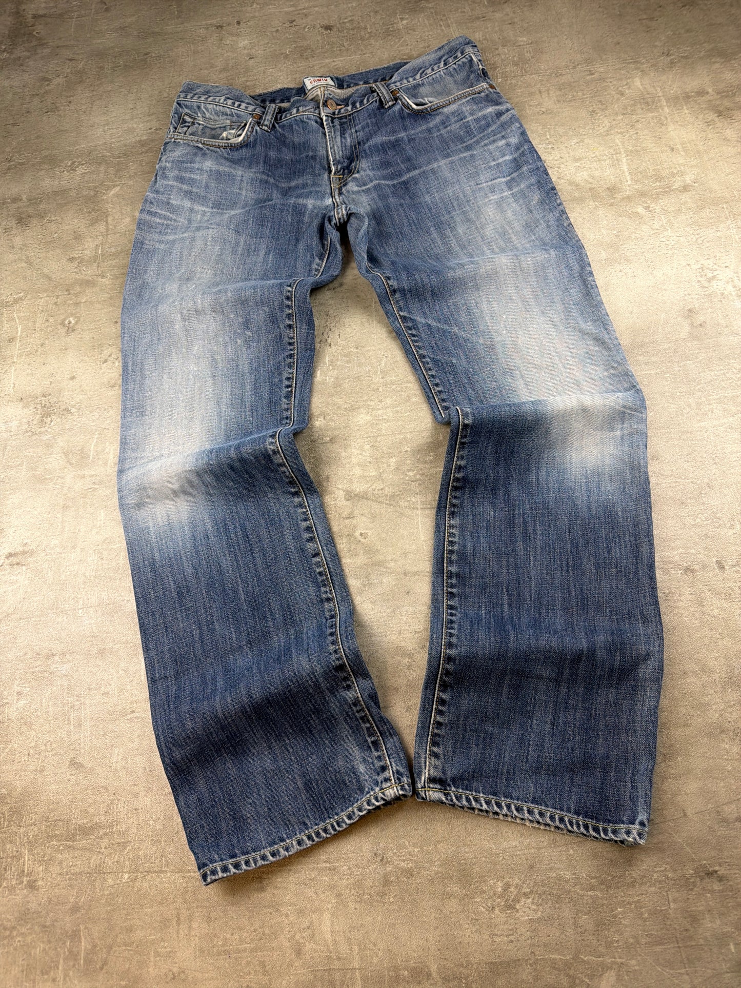 Edwin Japan Archive "Tokyo Fade" Denim Pants - Washed Blue / Distressed Y2K