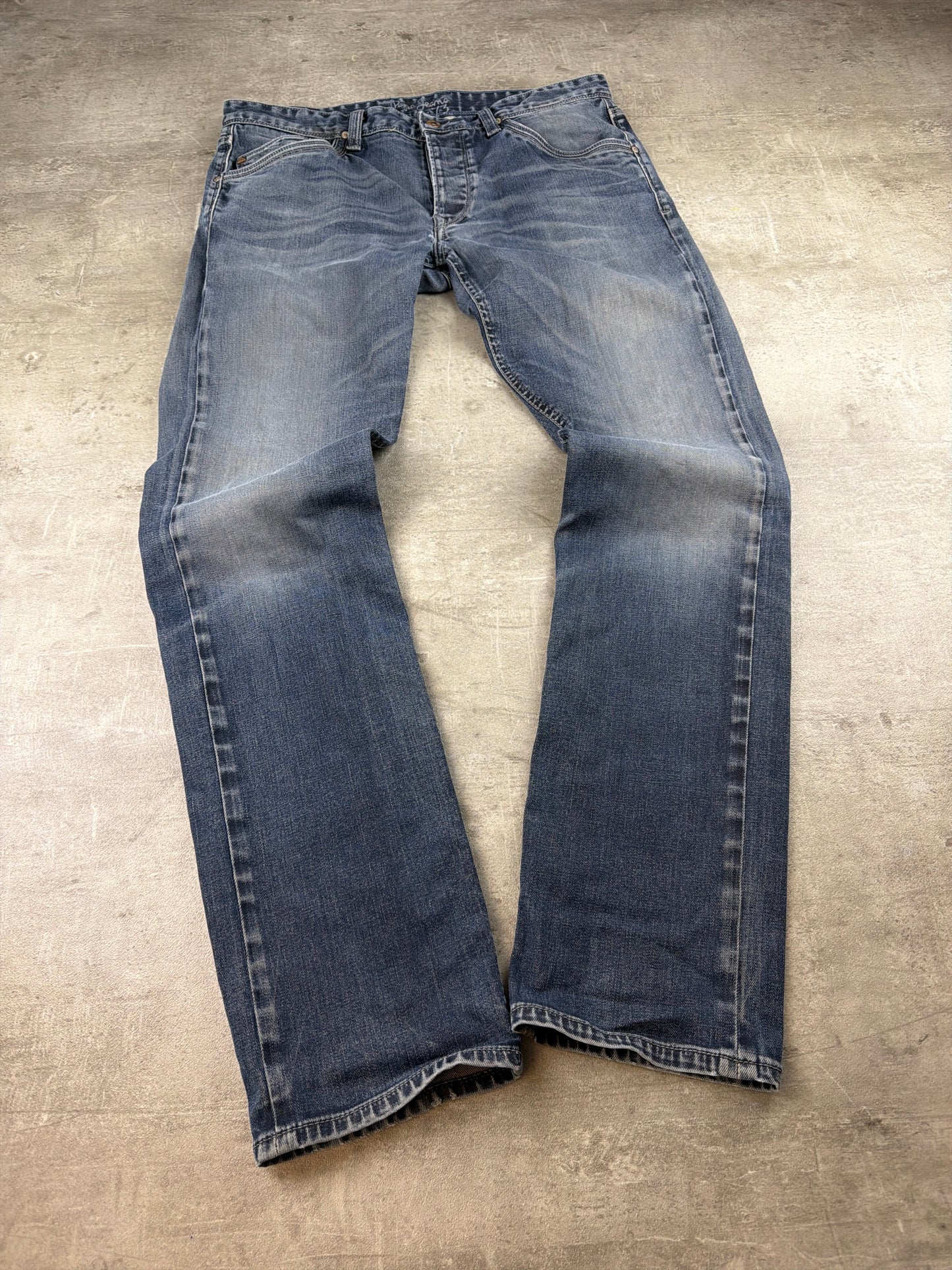 Pepe Jeans London 73 Straight Fit Denim Jeans - Washed Blue / Y2K Grunge