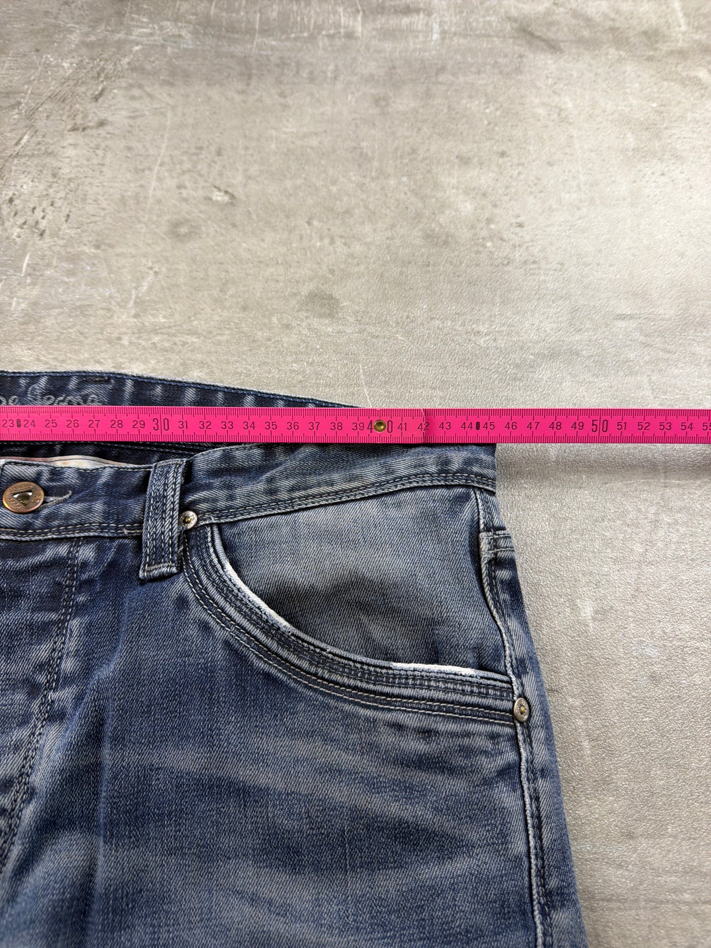 Pepe Jeans London 73 Straight Fit Denim Jeans - Washed Blue / Y2K Grunge