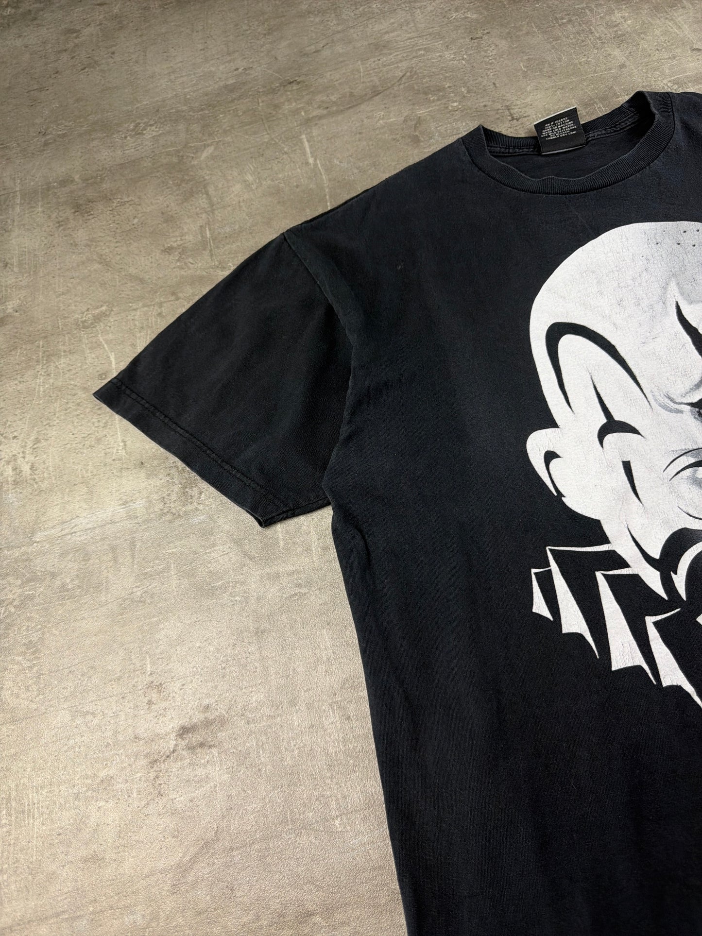 Joker Brand Y2K "Clown Face" Graphic Boxy Tee - Washed Black / Streetwear