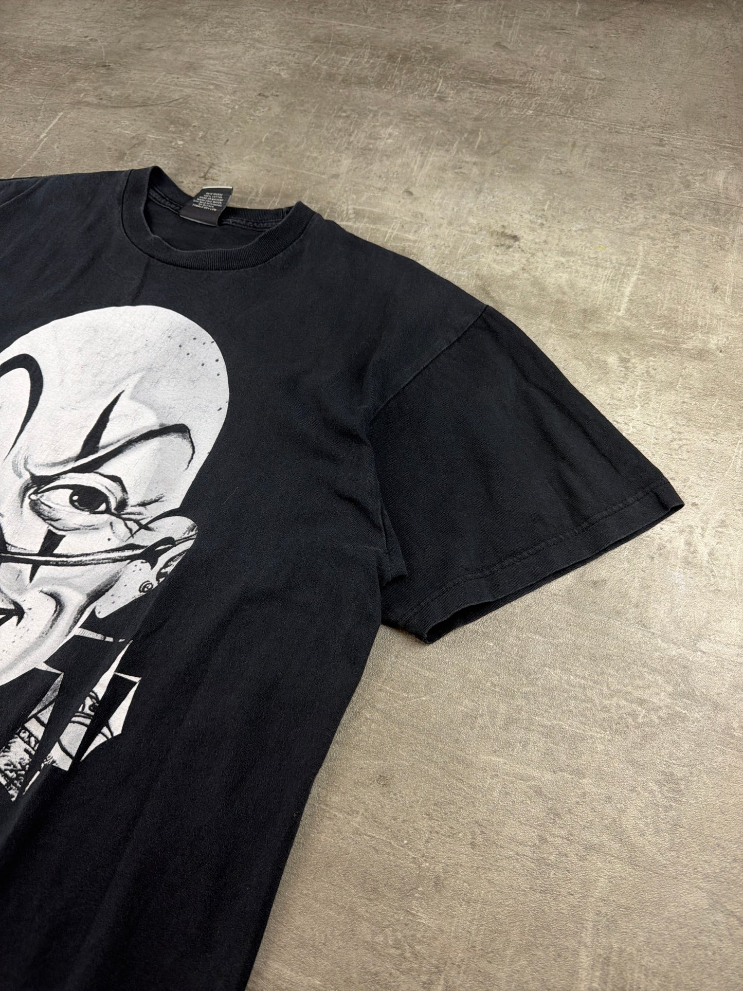 Joker Brand Y2K "Clown Face" Graphic Boxy Tee - Washed Black / Streetwear