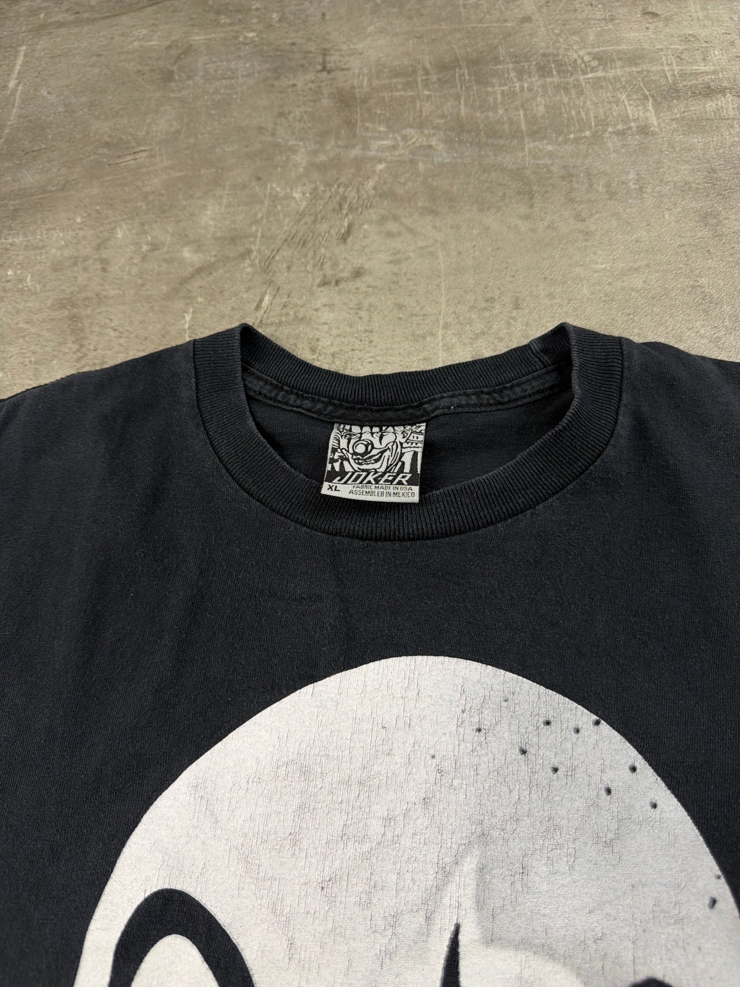 Joker Brand Y2K "Clown Face" Graphic Boxy Tee - Washed Black / Streetwear