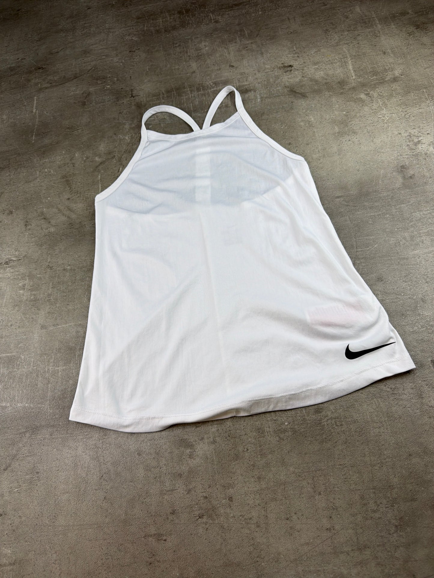 Nike "Dri-FIT" Logo Tank Top - All White Y2K Gorpcore Style