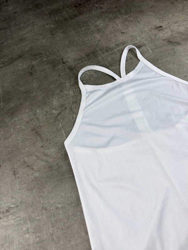 Nike "Dri-FIT" Logo Tank Top - All White Y2K Gorpcore Style