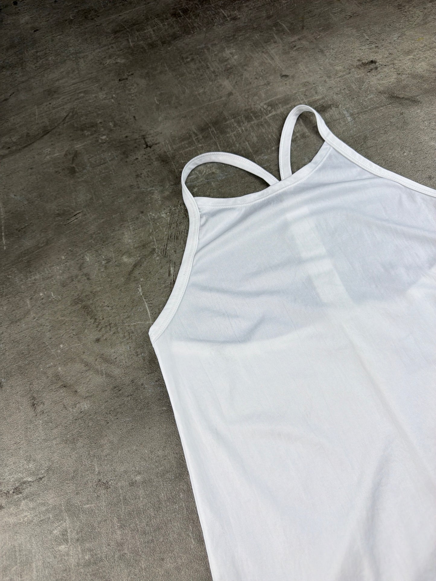 Nike "Dri-FIT" Logo Tank Top - All White Y2K Gorpcore Style