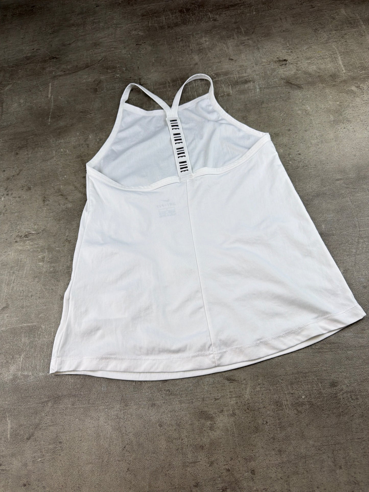 Nike "Dri-FIT" Logo Tank Top - All White Y2K Gorpcore Style