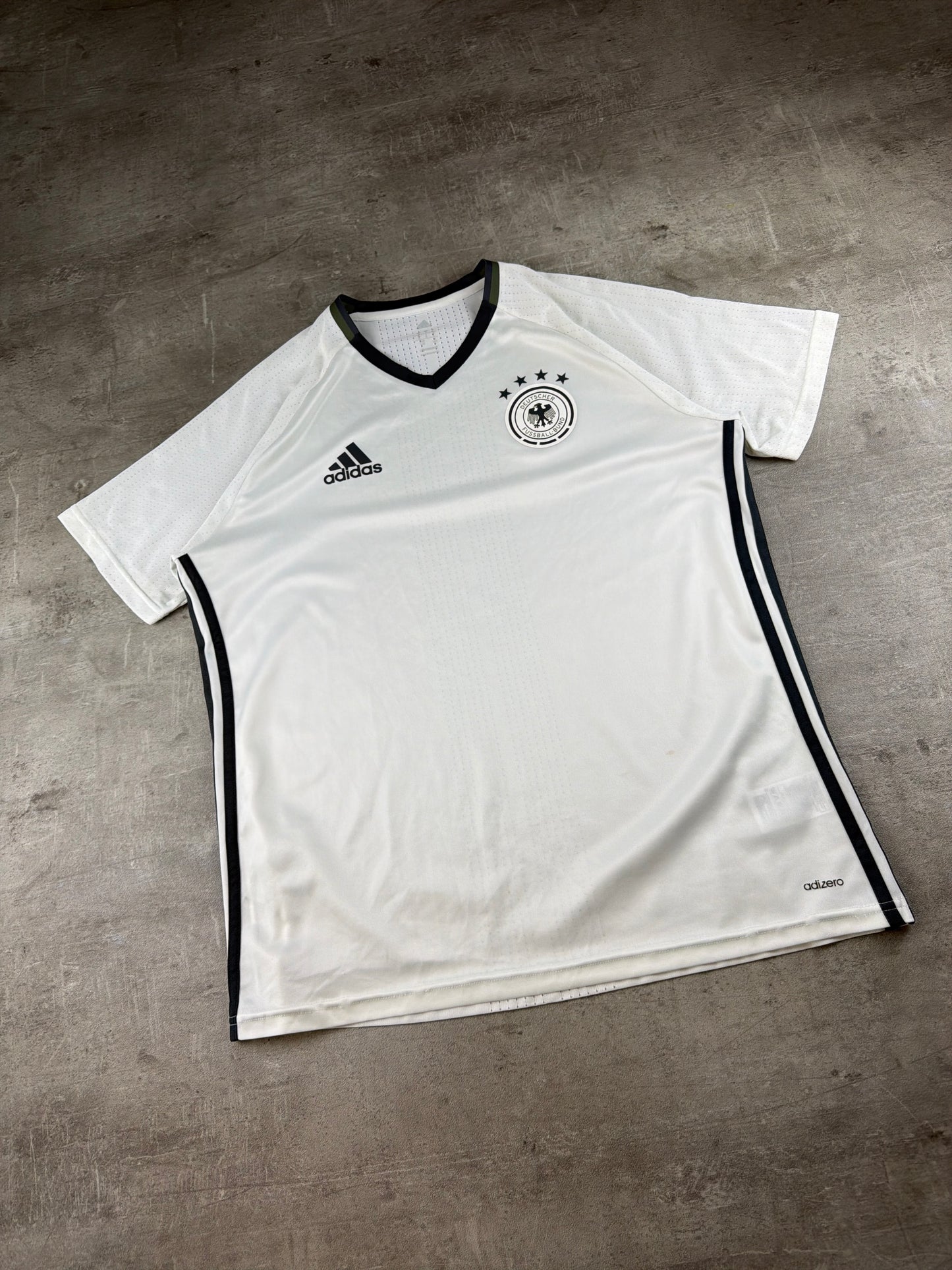 Adidas DFB Germany 2016 "Adizero" Player Issue Match Jersey - Blokecore White / Black