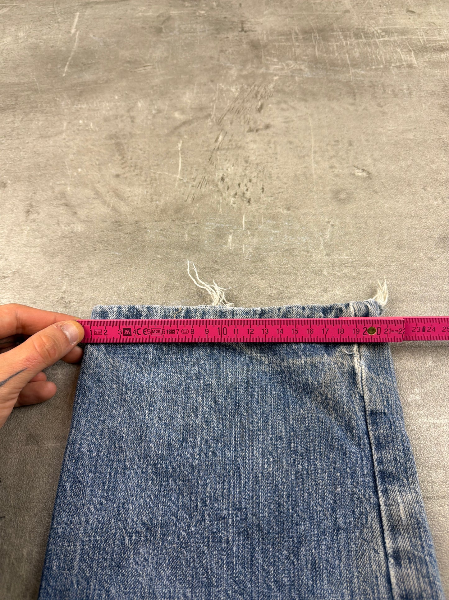 Carhartt Workwear Carpenter Denim Pants - Light Wash Faded Distressed Y2K