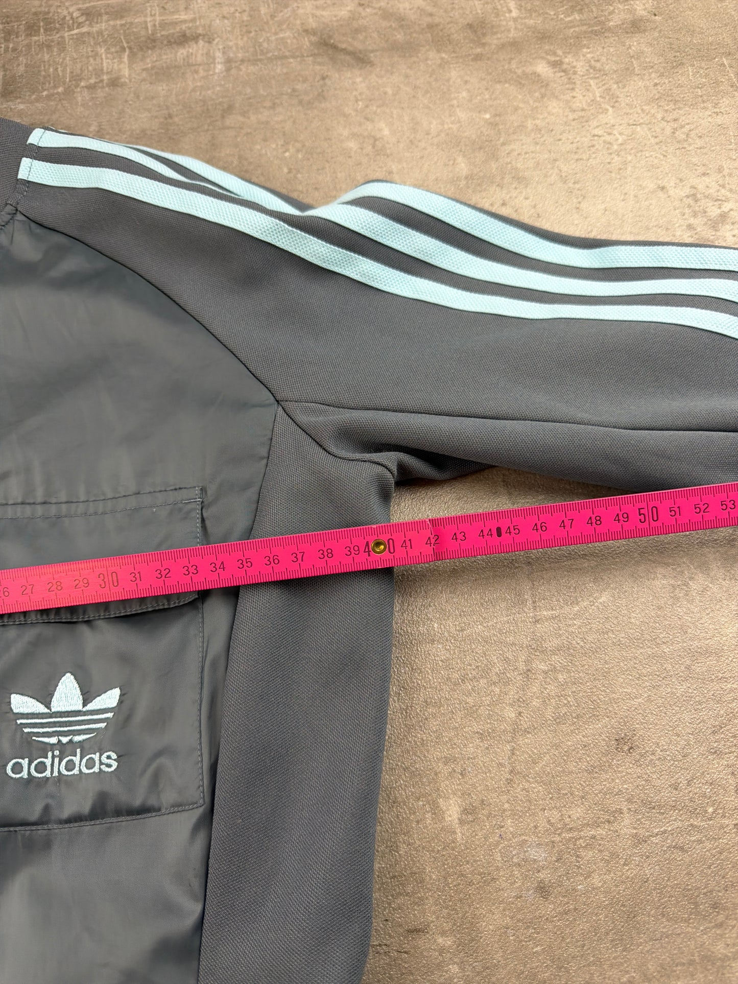 Adidas Originals Archive "Sample" Zip-Up Track Cargo Dress - Slate Grey / Baby Blue Cyber Y2K