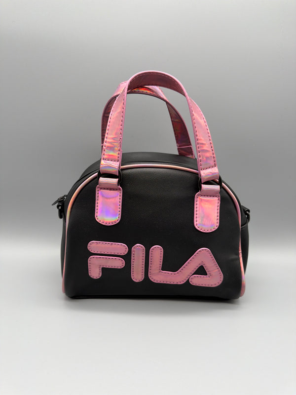 FILA Cyber "Holo Pink" Mini Bowling Bag - Black / Iridescent Pink