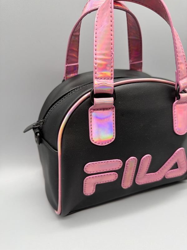 FILA Cyber "Holo Pink" Mini Bowling Bag - Black / Iridescent Pink