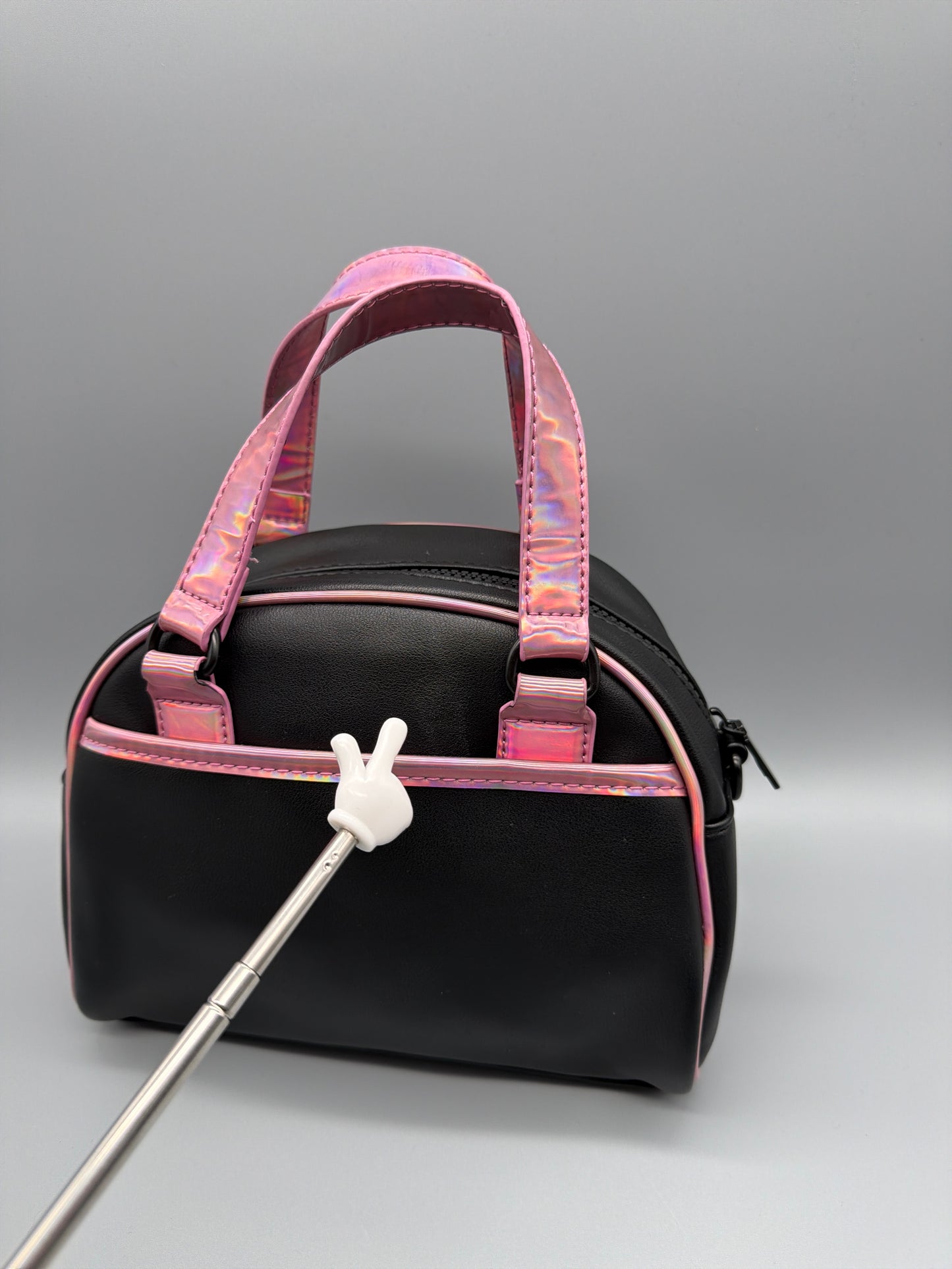 FILA Cyber "Holo Pink" Mini Bowling Bag - Black / Iridescent Pink