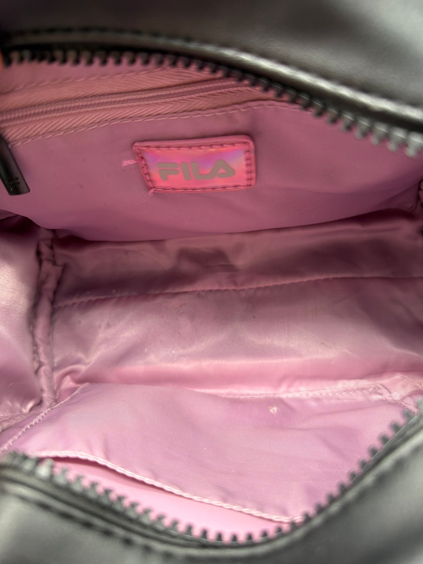 FILA Cyber "Holo Pink" Mini Bowling Bag - Black / Iridescent Pink