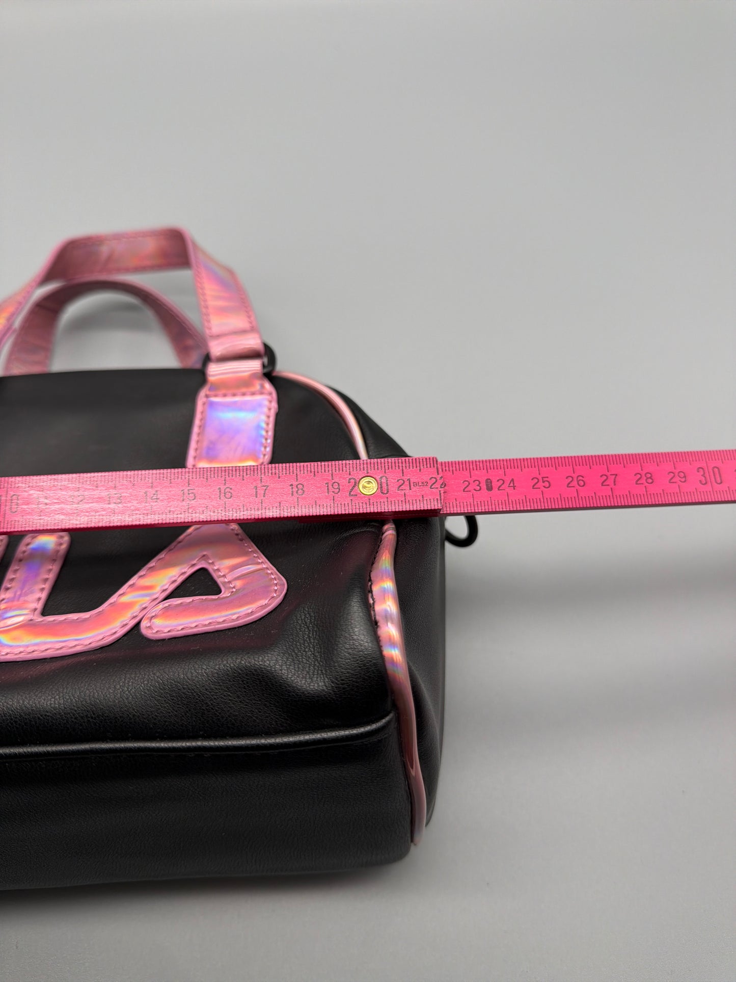 FILA Cyber "Holo Pink" Mini Bowling Bag - Black / Iridescent Pink