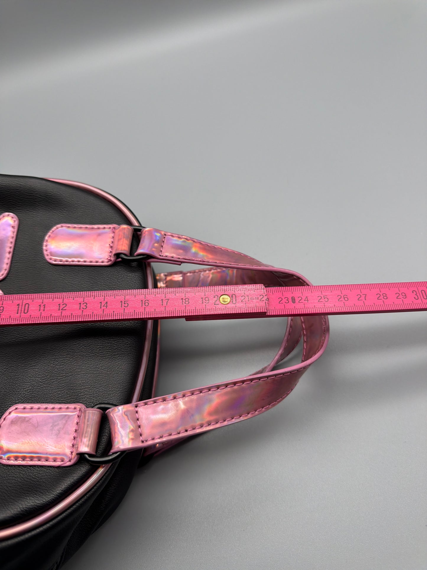FILA Cyber "Holo Pink" Mini Bowling Bag - Black / Iridescent Pink
