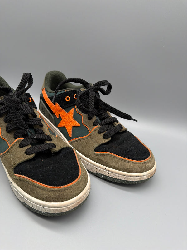 A Bathing Ape Archive "Bapesta SK8" Sneaker - Olive Orange Colorway