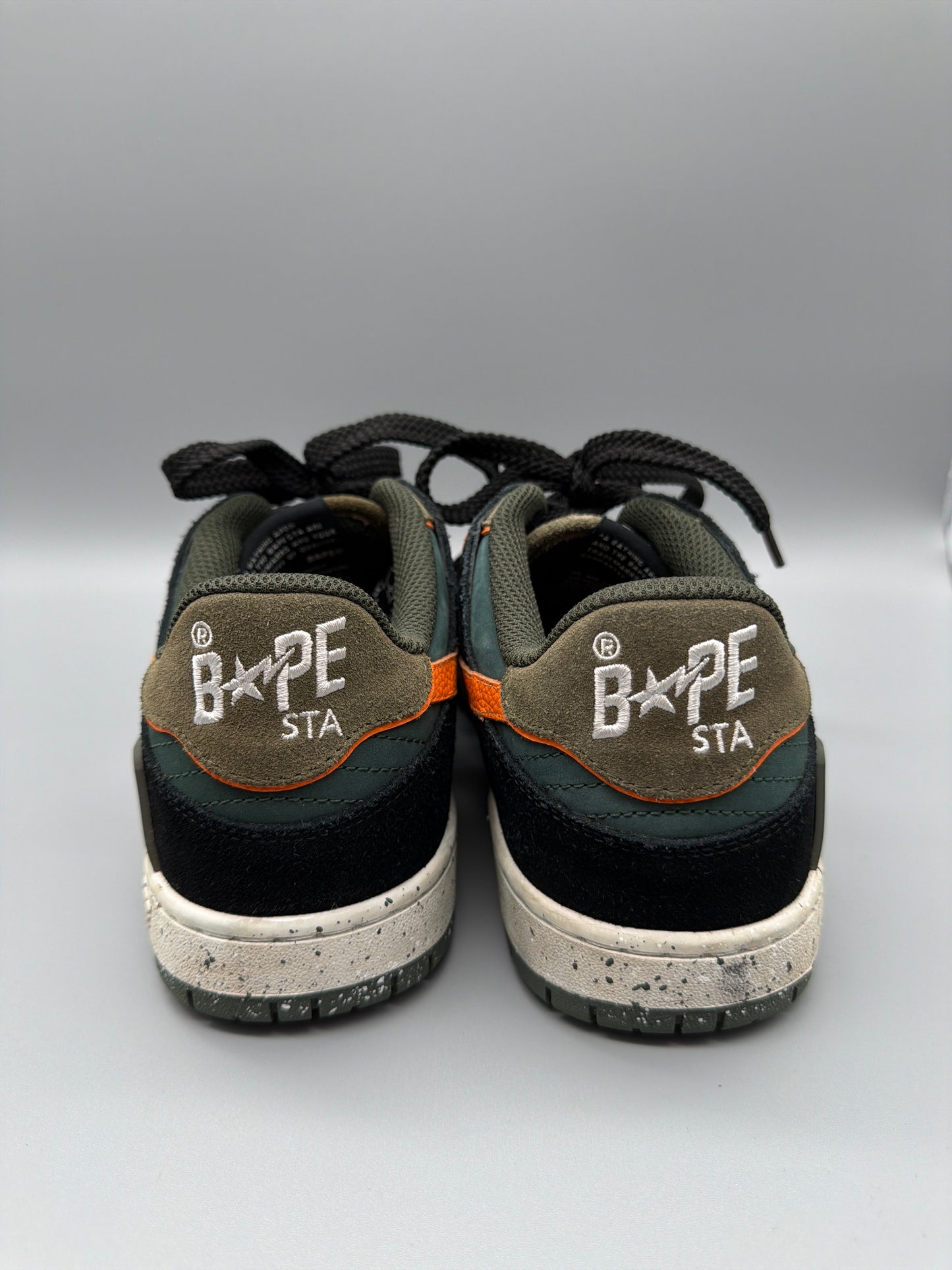 A Bathing Ape Archive "Bapesta SK8" Sneaker - Olive Orange Colorway