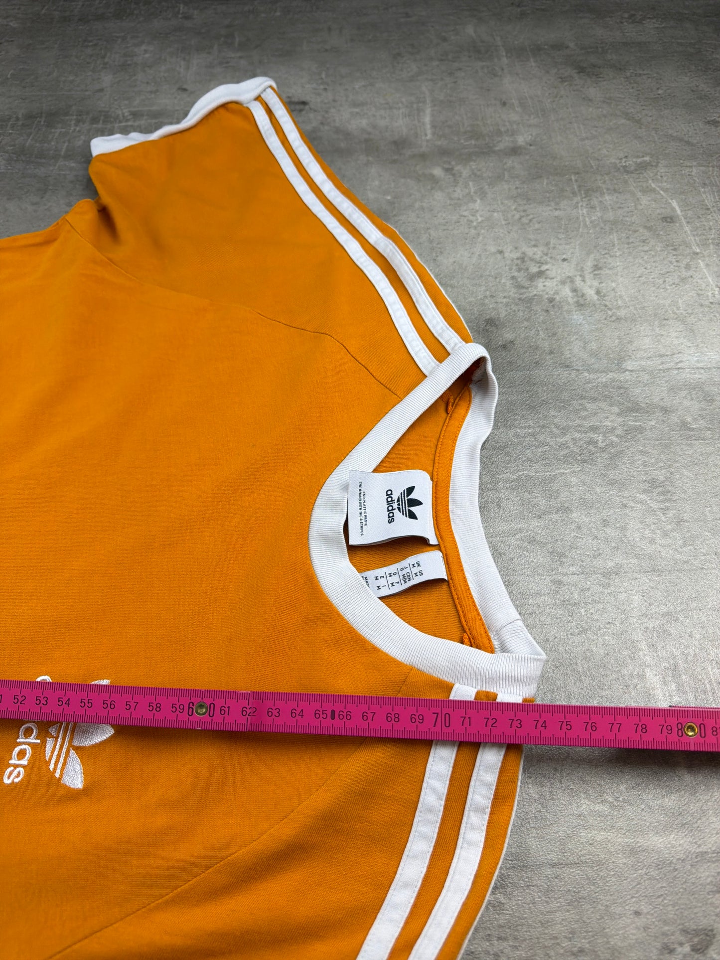 Adidas Originals 3-Stripes Retro Ringer Tee – Mustard Yellow / Blokecore Y2K